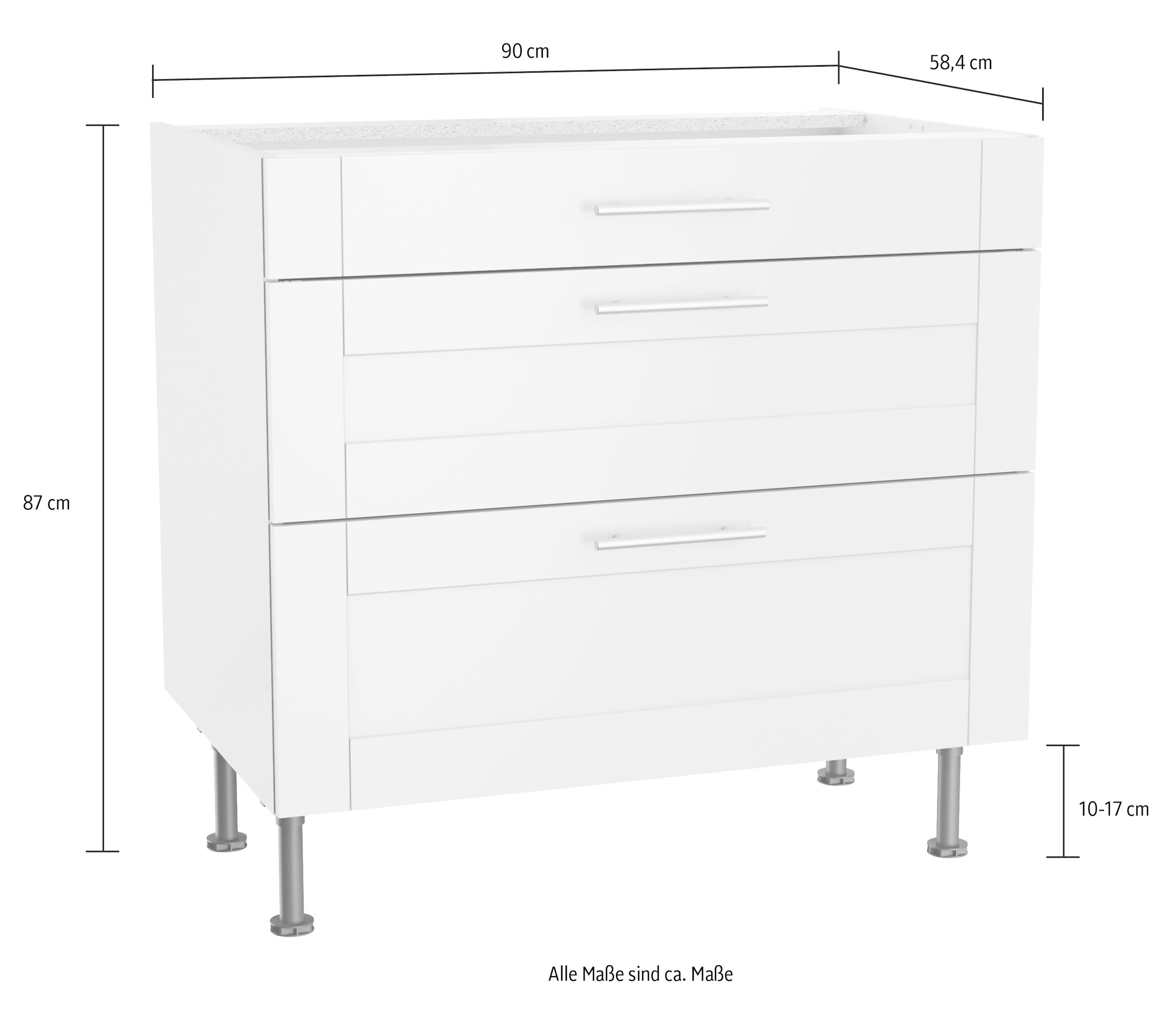OPTIFIT Kochfeldumbauschrank »Ahus«, Breite 90 cm