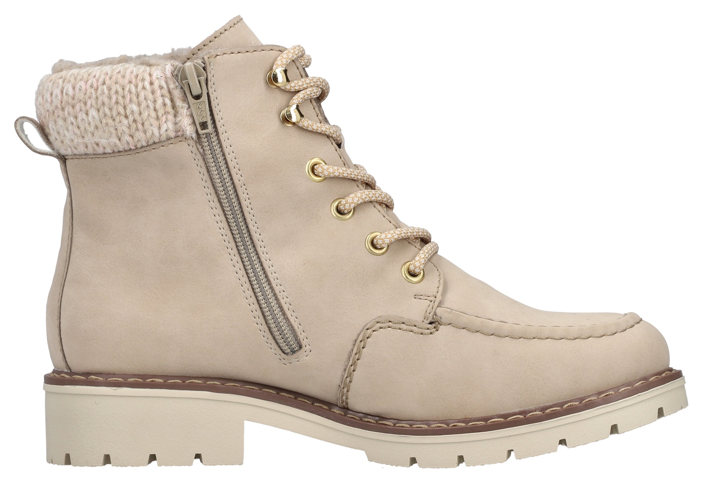 Rieker Winterstiefelette, Schnürboots, Winterboots, Blockabsatz, mit Innenreißverschluss