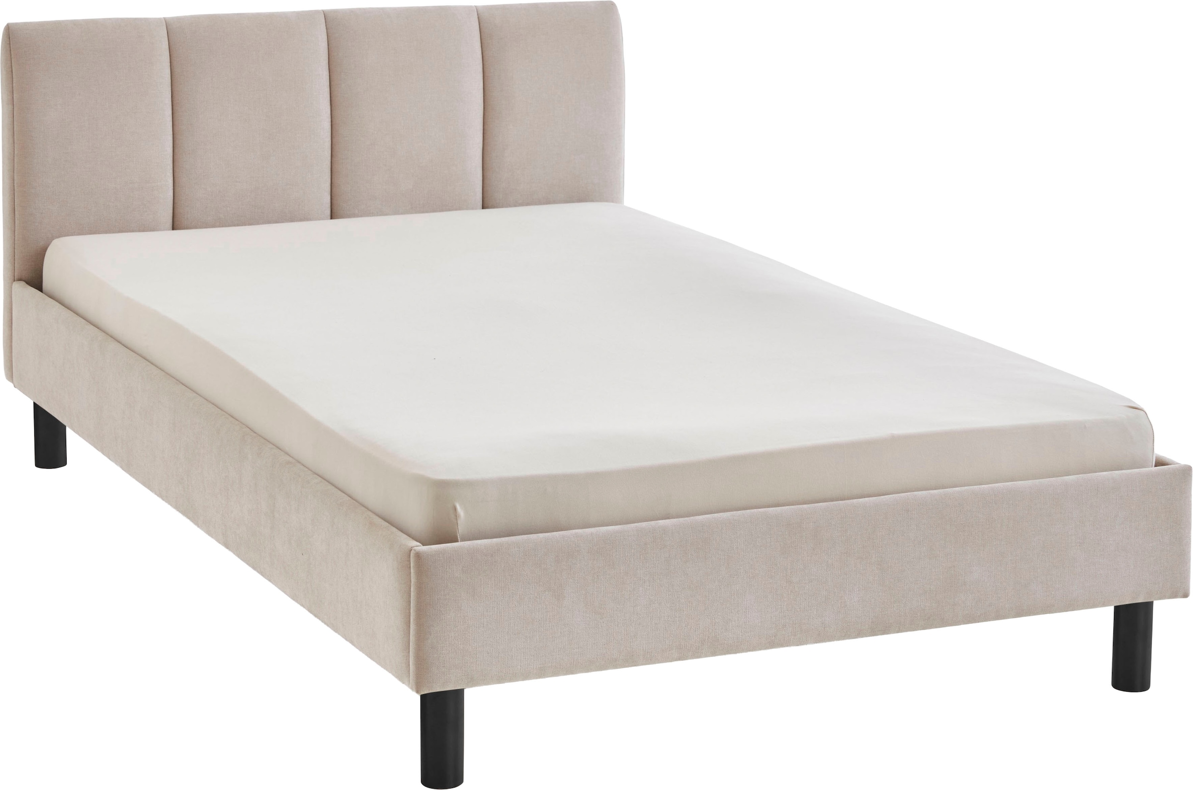 meise.möbel Polsterbett »Joker, in verschiedenen Breiten und Farben erhältlich« wahlweise mit schwarzem oder eichefarbigem Holzfuß