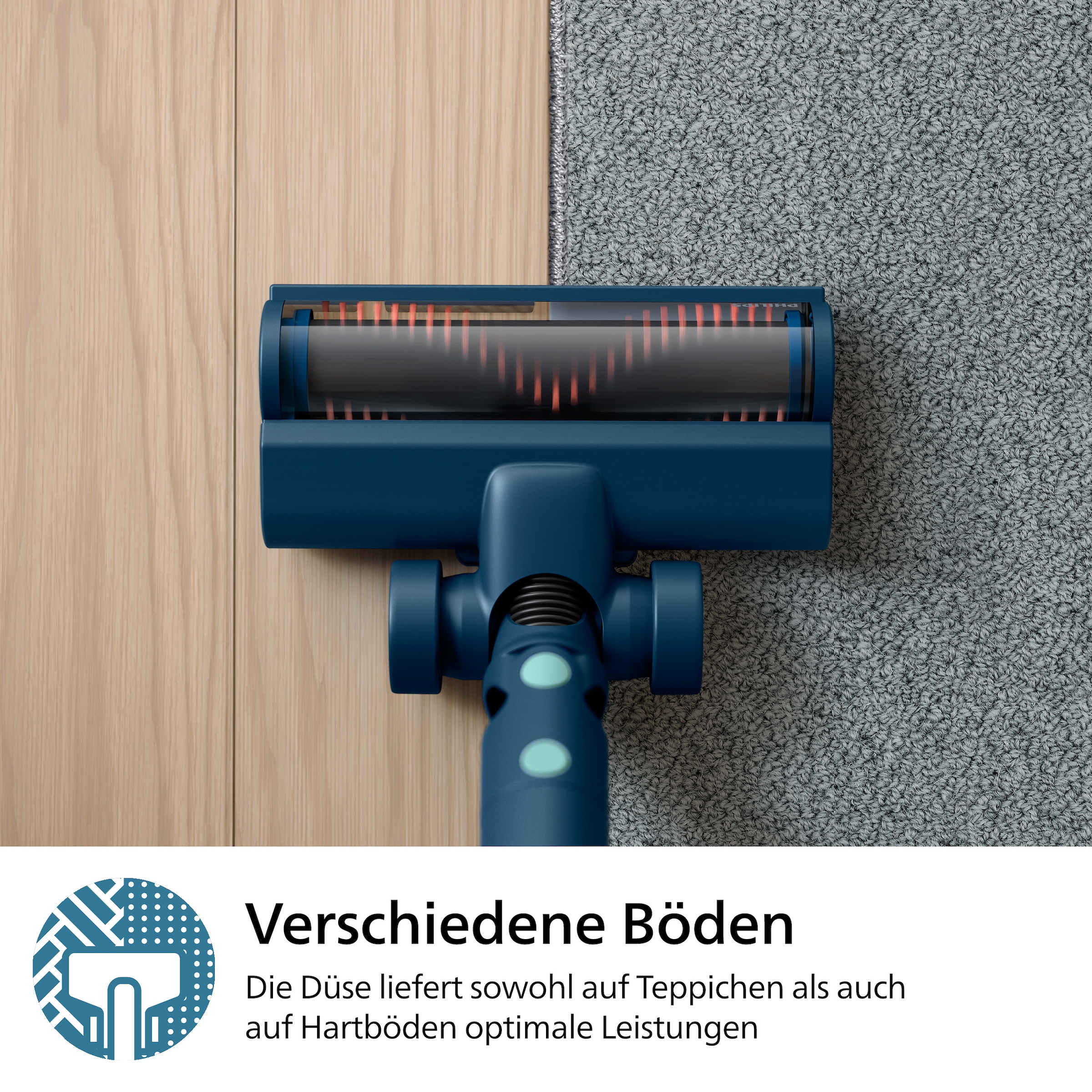 Philips Nass-Trocken-Akkusauger »XC5141/01 5000 Series „Teppichwunder“«, mit bis zu 60 Minuten Laufzeit und aufsteckbarem Aqua-Modul