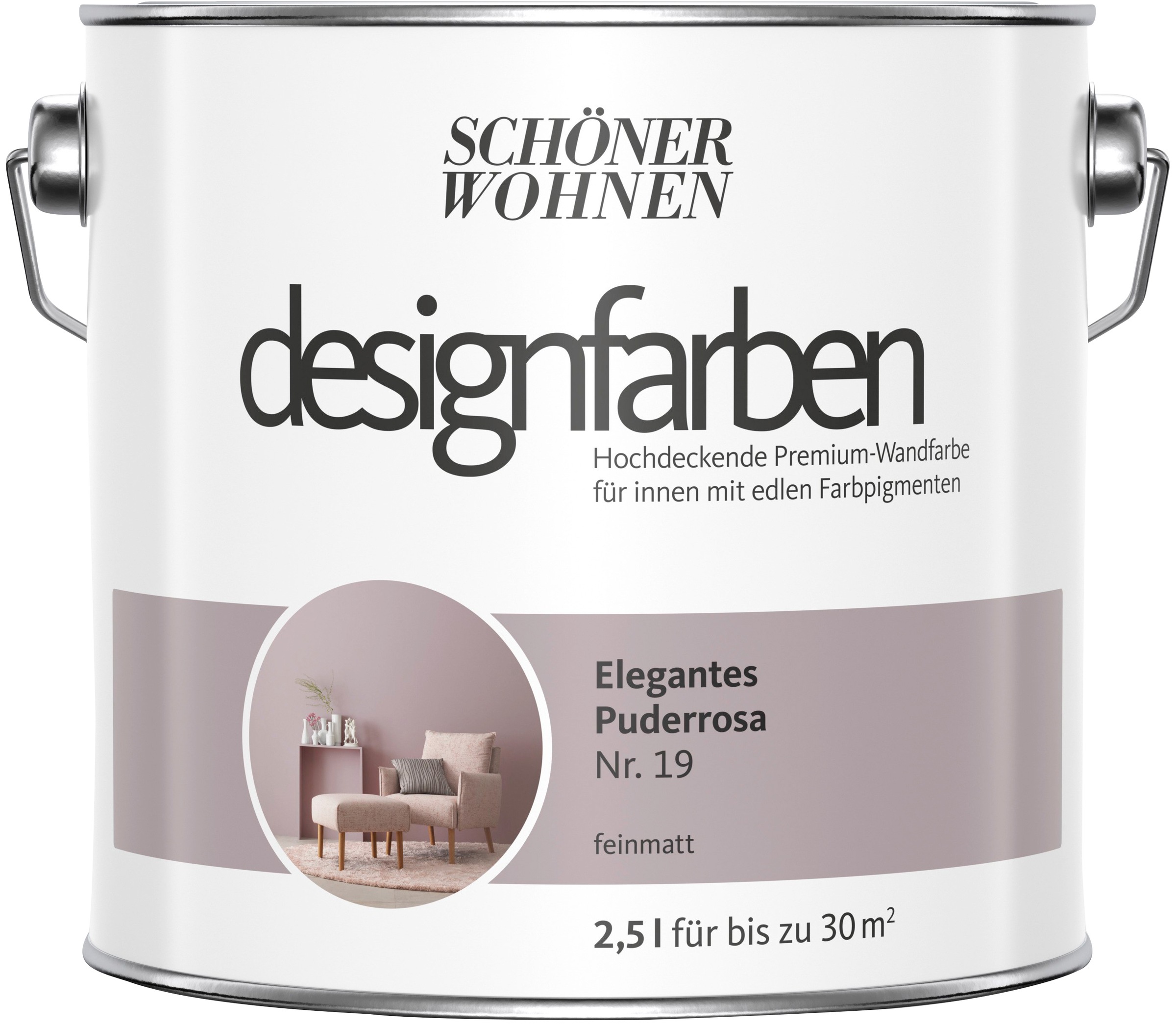 SCHÖNER WOHNEN-Kollektion Wandfarbe »Designfarben«, 2,5 Liter, Elegantes Puderrosa Nr.... kaufen