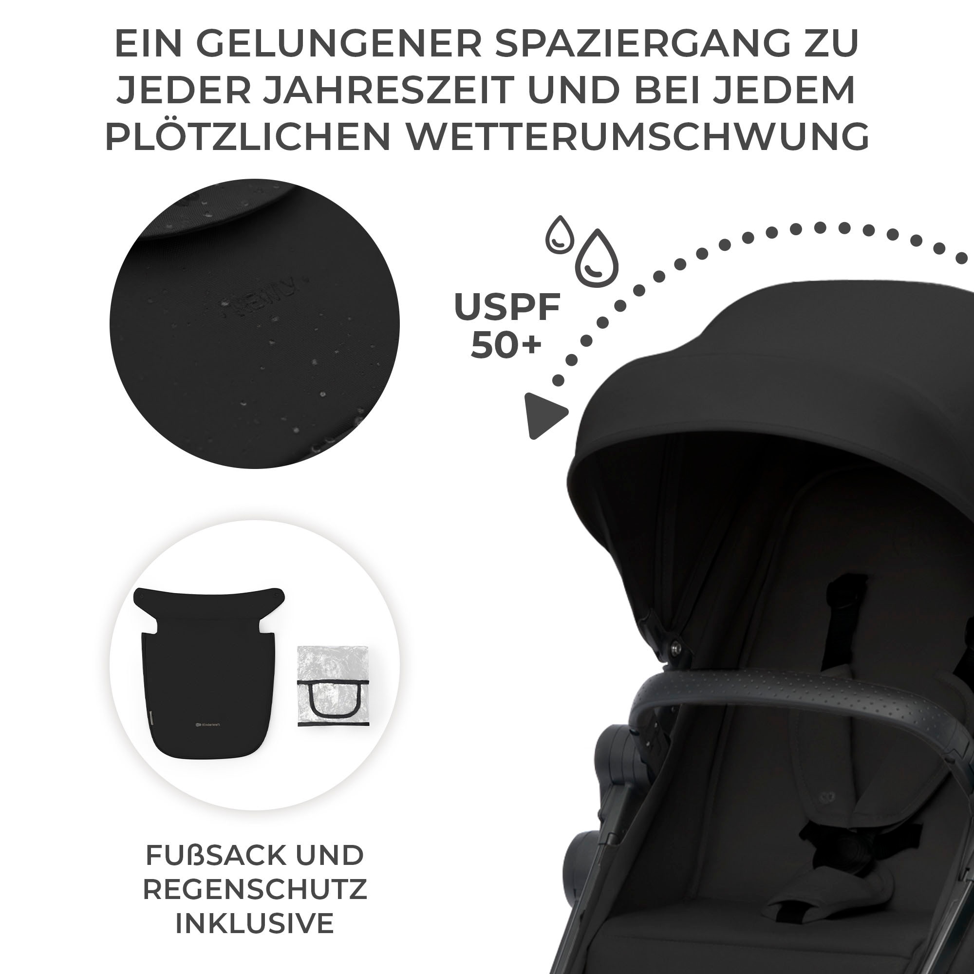 Kinderkraft Kombi-Kinderwagen »NEWLY 3IN1 MINK PRO«, 22 kg