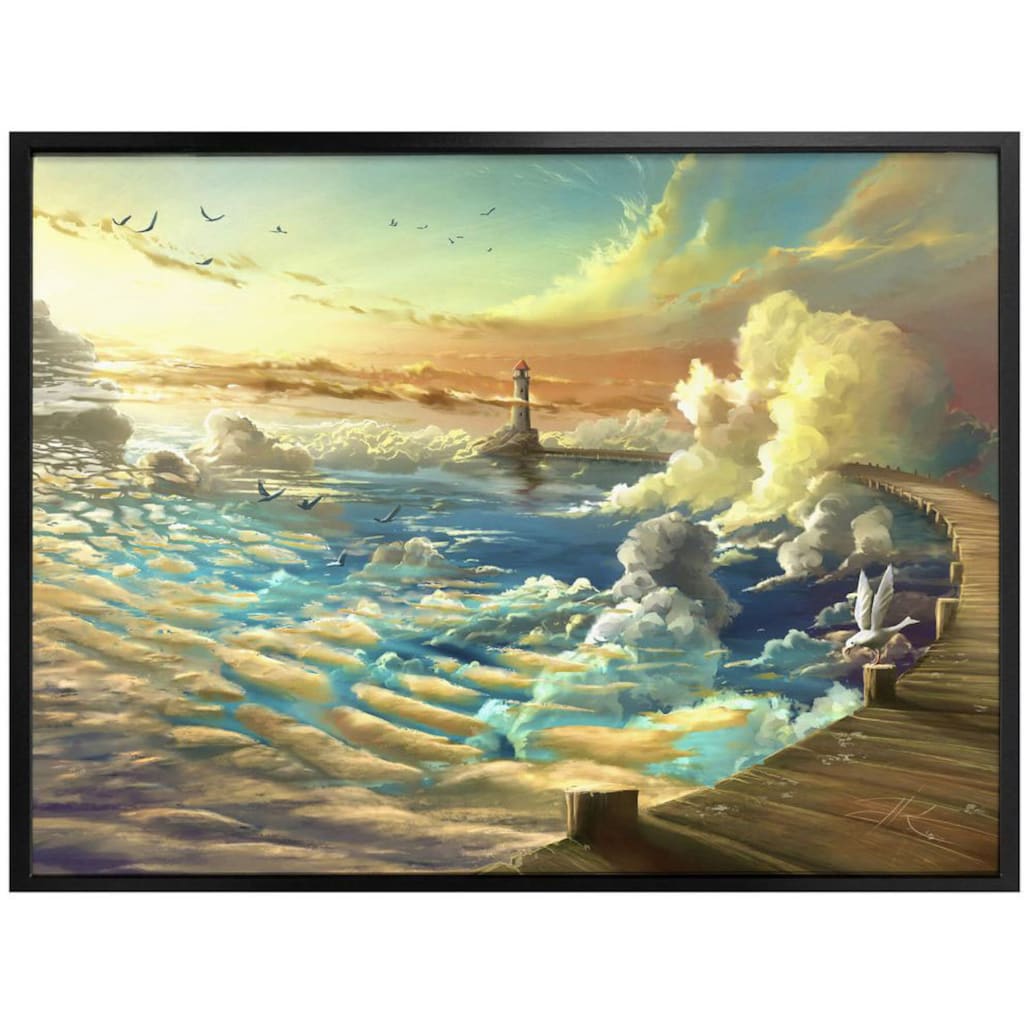 Wall-Art Poster »Surrealismus Bild Ufer des Himmels«, Schriftzug, (1 St.)