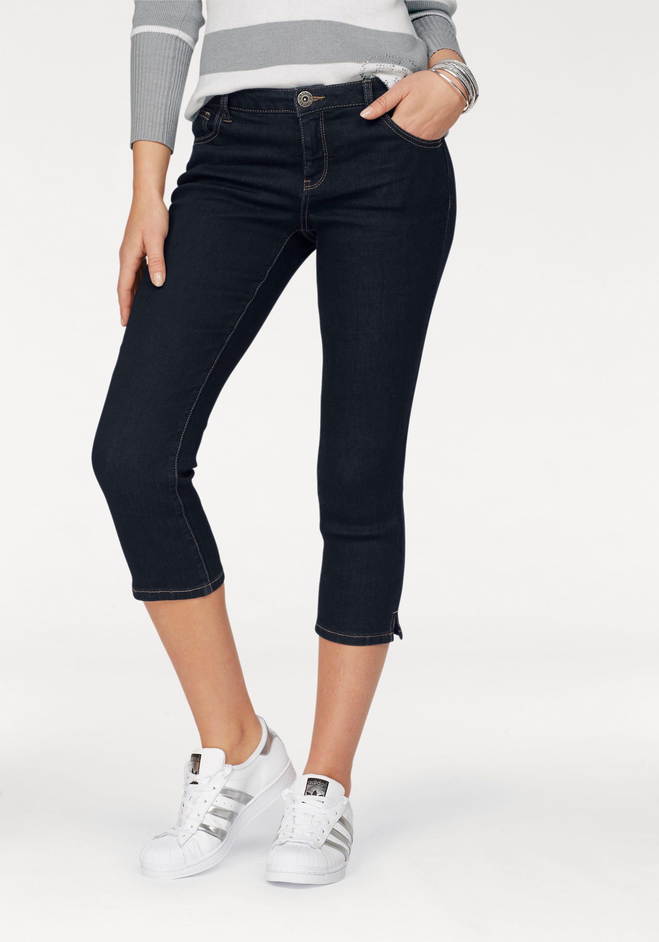 Arizona Caprijeans »Ultra-Stretch«, extra-enger Schnitt, modischer Beinabschluss mit Schlitz