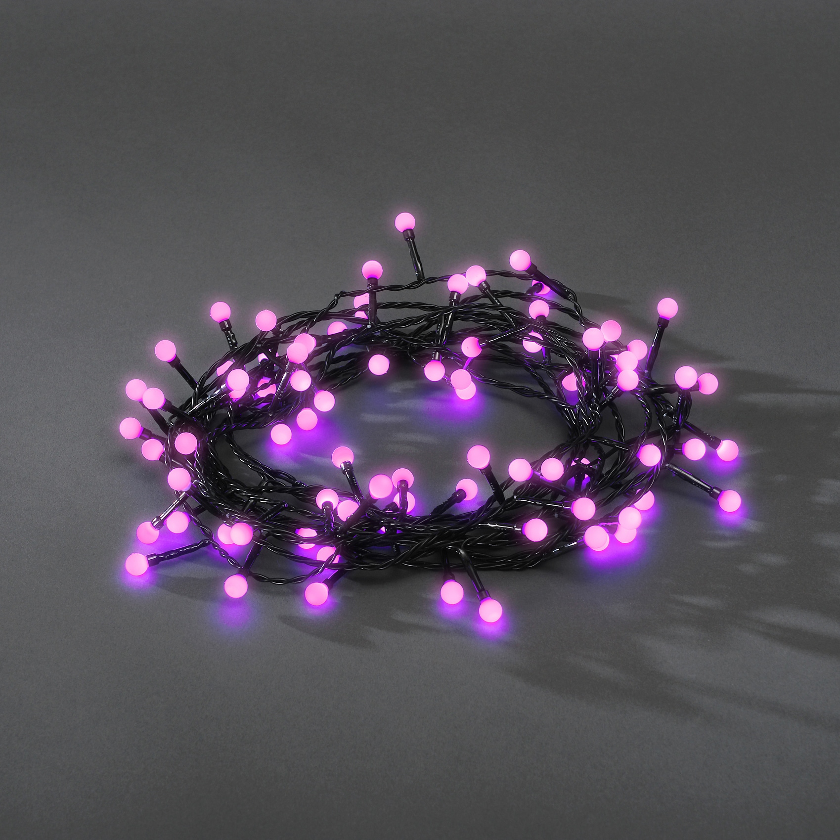 KONSTSMIDE LED-Lichterkette »Weihnachtsdeko aussen«, 80 auf Dioden, LED kaufen purpurfarbene Globelichterkette, Dioden Raten St.-flammig, 80 runde