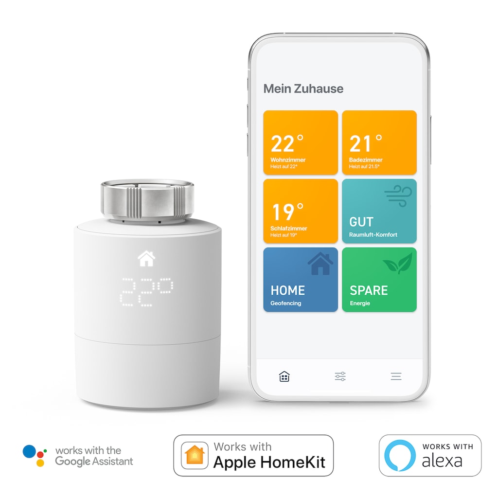 Tado Heizkörperthermostat »Starter Kit - Smartes Heizkörper-Thermostat V3+«, (1 St.)
