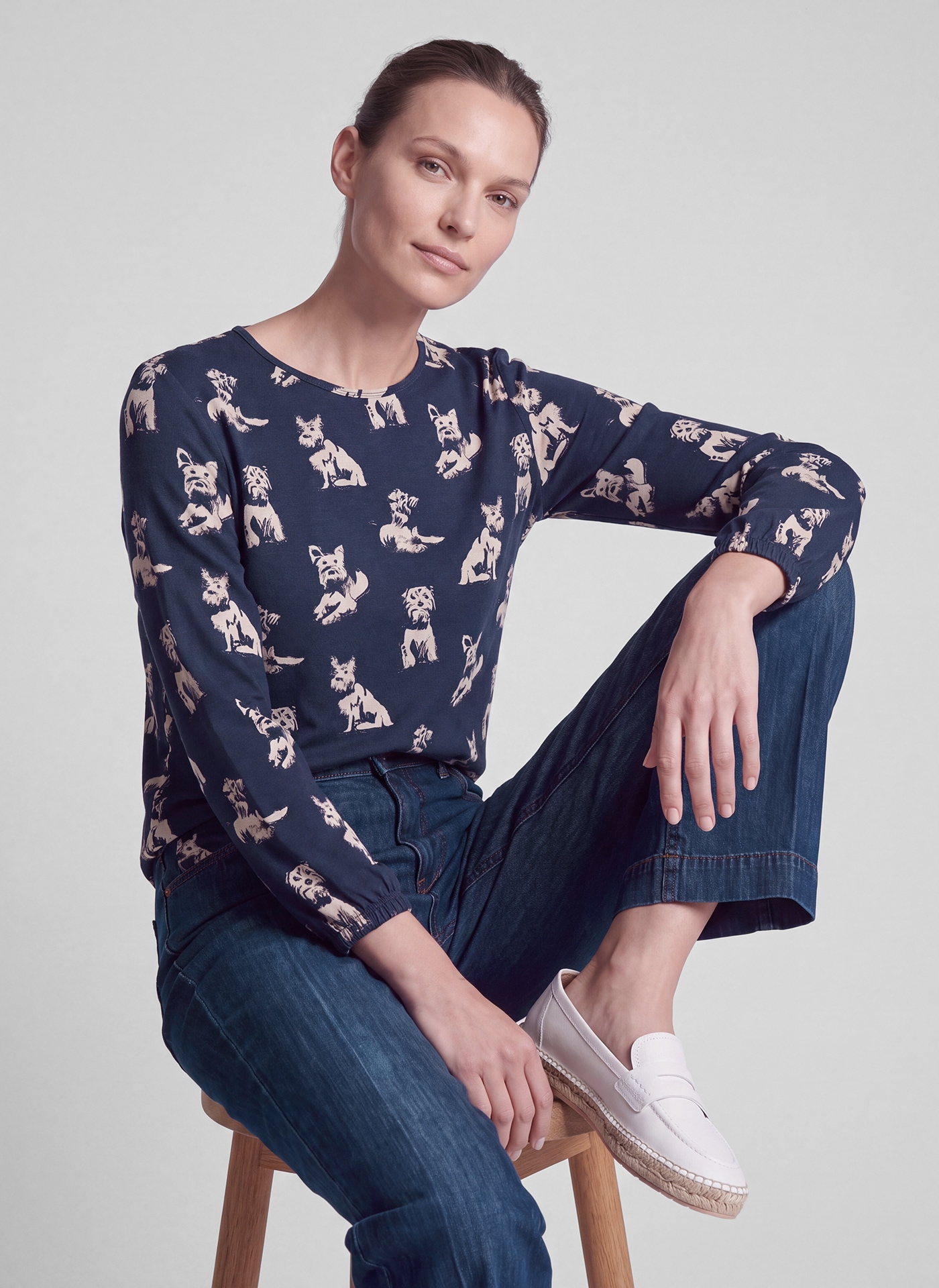 Rabe 3/4-Arm-Shirt mit Hunde-Motiven