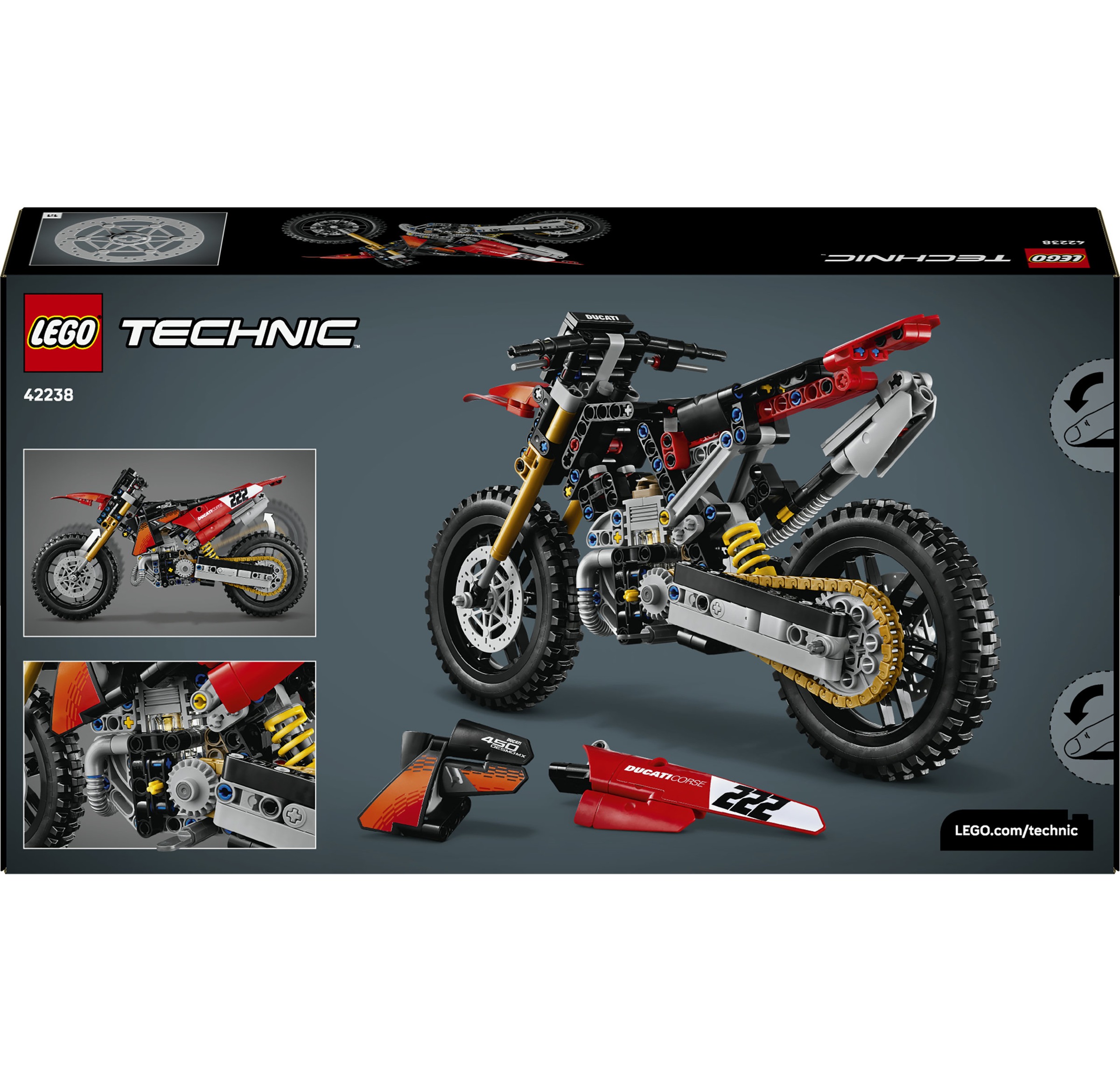 LEGO® »Ducati Desmo450 MX Factory Motorrad (42238), LEGO Technic« Made in Europe