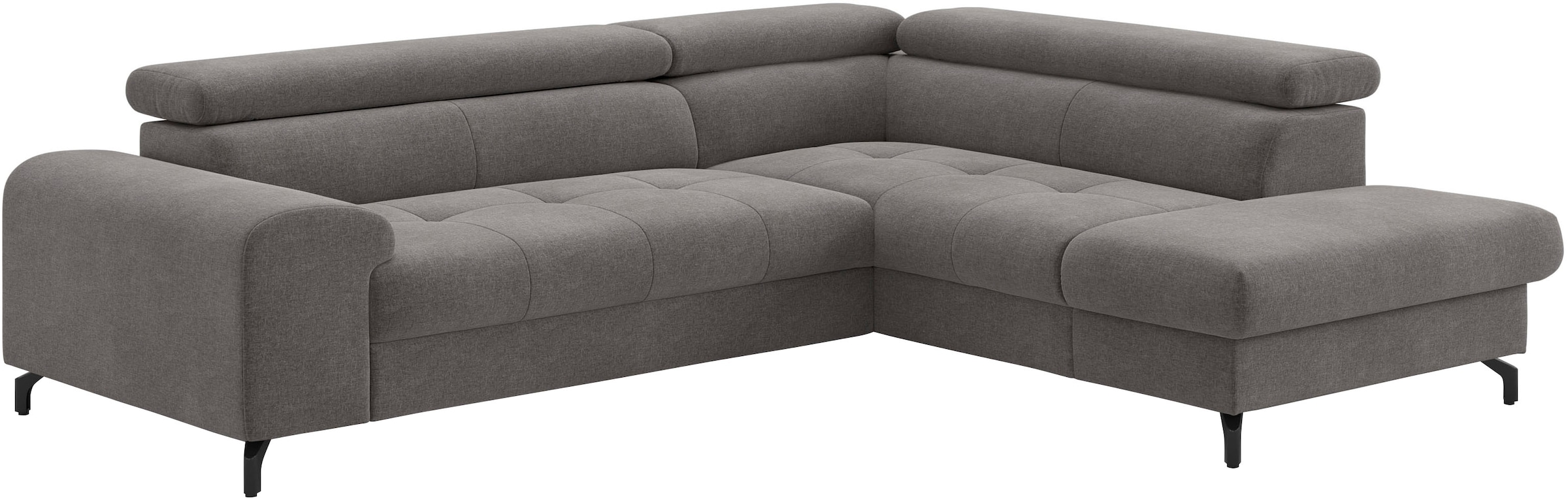 COTTA Ecksofa »Aura L-Form, B: 260 cm« mit Bettfunktion, Bettkasten & Kopfteilverstellung