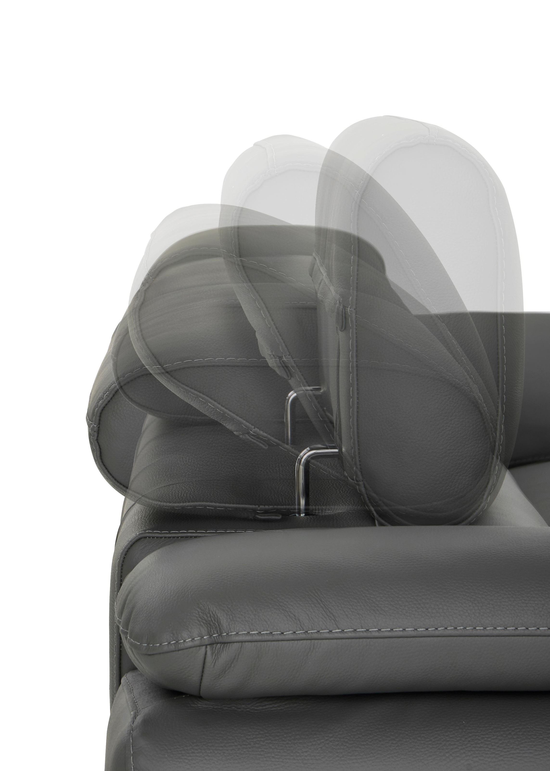 CALIA ITALIA Ecksofa »Magic, ein italienisches Sofa zum Träumen, erstklassiger Sitzkomfort«, mit verstellbaren Kopfteilen, in 2 Lederqualitäten
