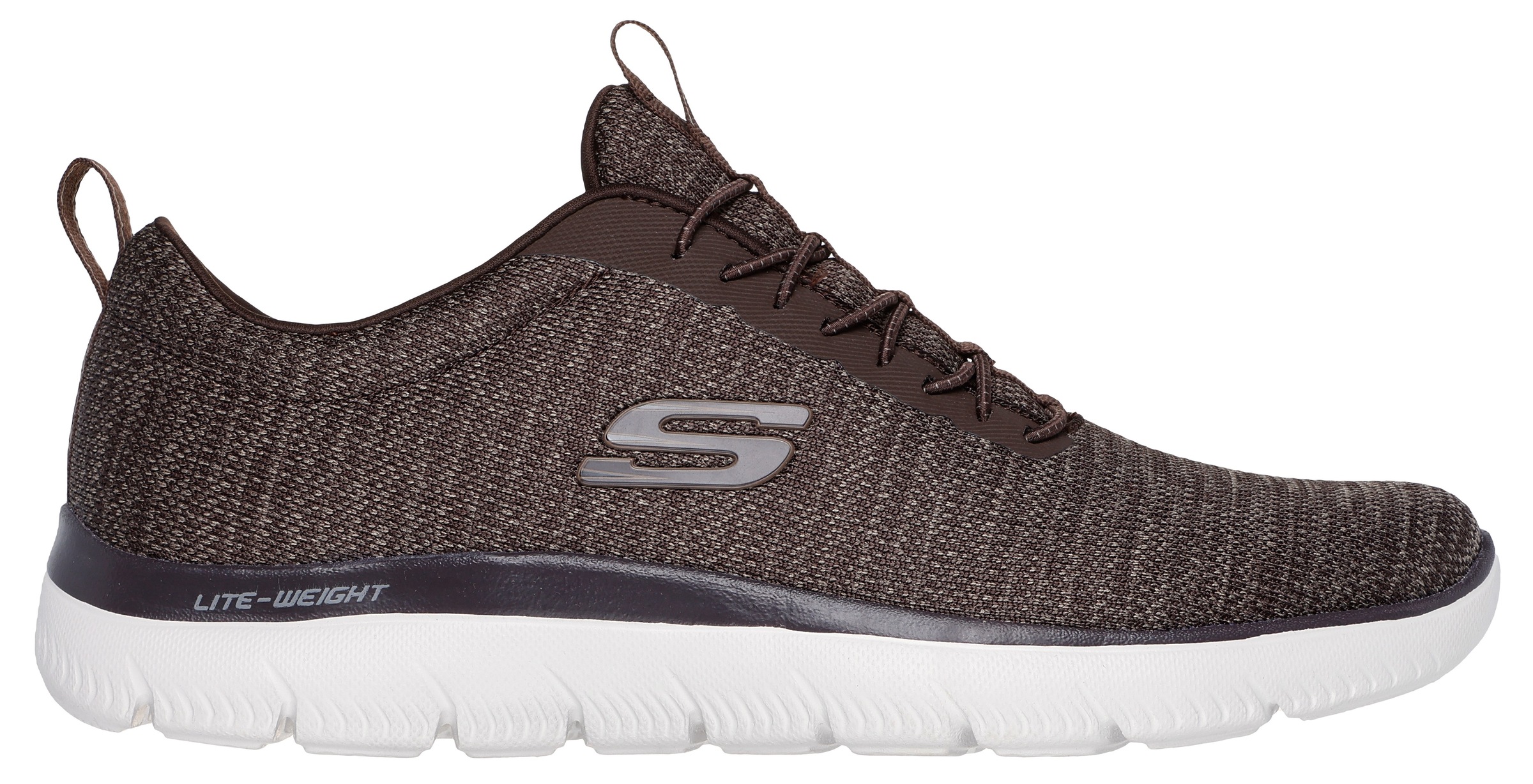 Skechers Slip-On Sneaker »SUMMITS-«, Slipper, Freizeitschuh, Halbschuh mit Elastic Schnürsenkel