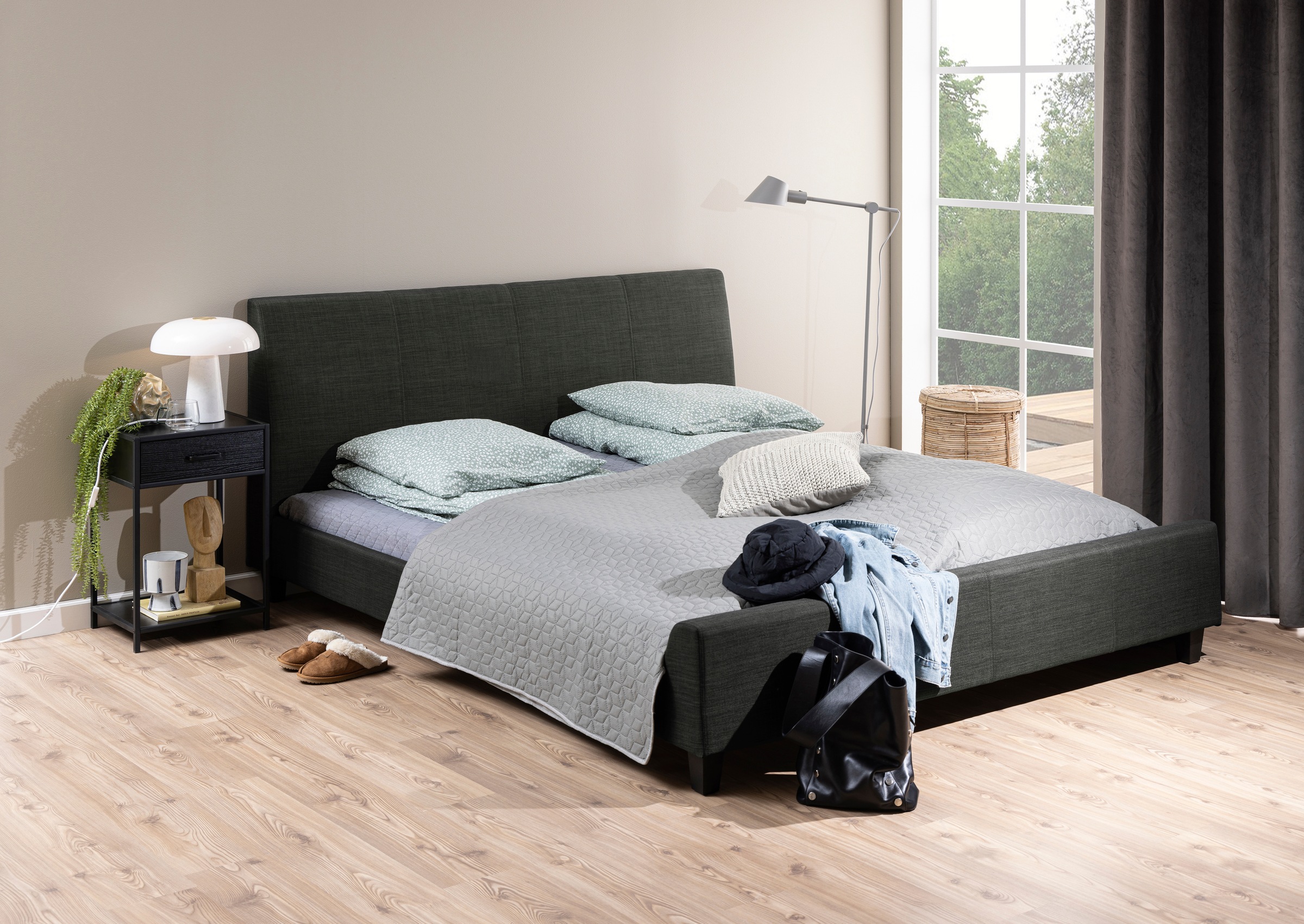 ACTONA GROUP Nachttisch, Metallgestell, Industrie-Look, Schublade und Einlegeboden, H: 63 cm