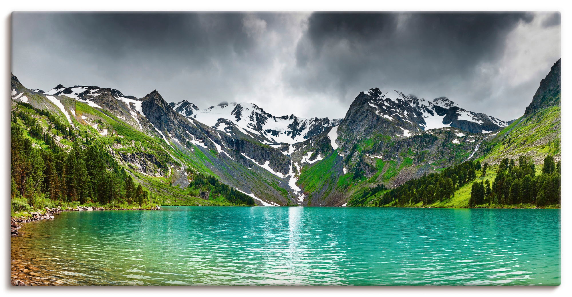 Artland Wandbild »Bergsee«, Berge, (1 St.), als Alubild, Outdoorbild, Leinwandbild, Poster in verschied. Größen