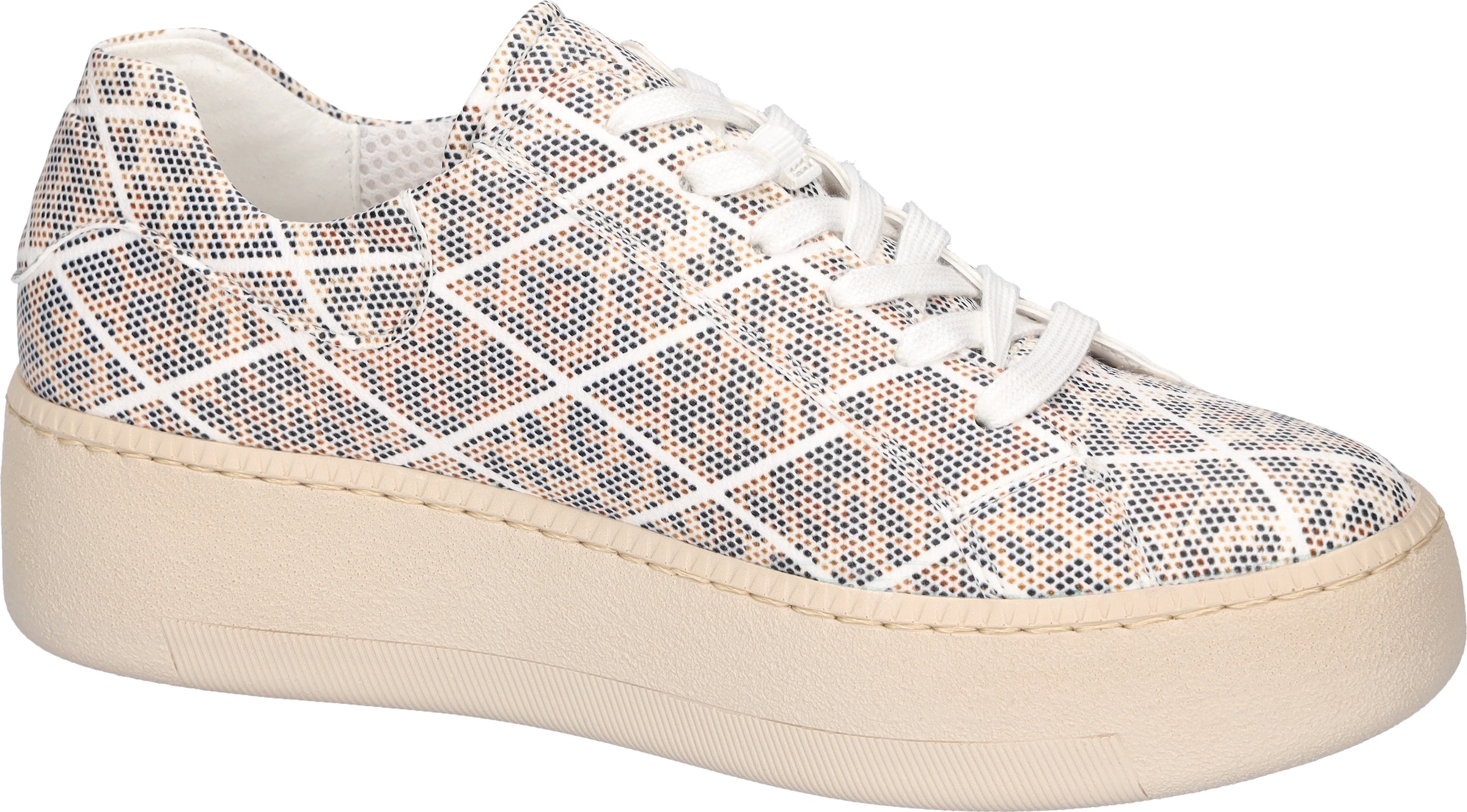 Waldläufer Plateausneaker  Schnürschuh, Halbschuh, Freizeitsneaker im Leo-Look