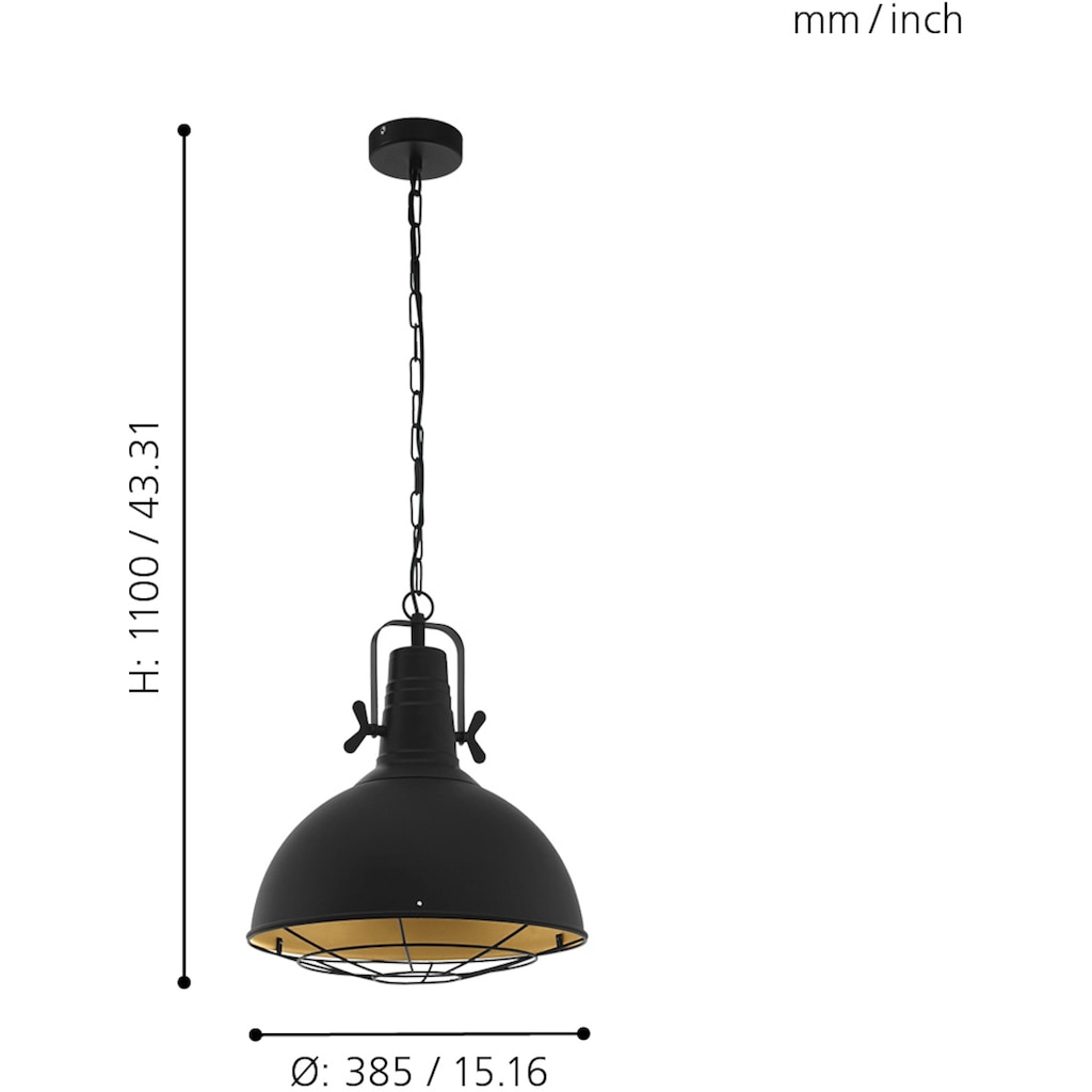 EGLO Pendelleuchte »CANNINGTON«, 1 flammig-flammig