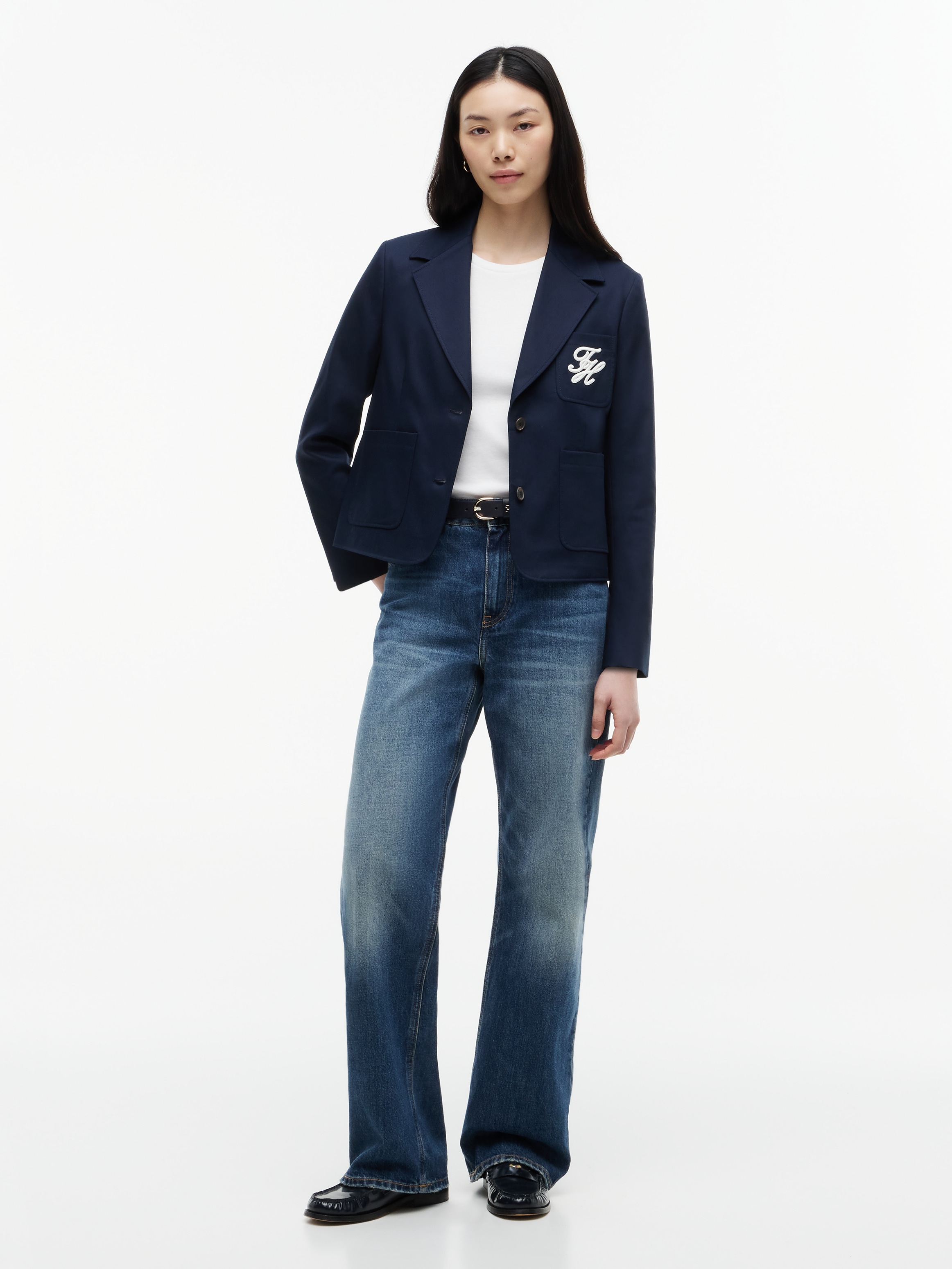 Tommy Hilfiger Kurzblazer »CHINO DRESSING COTTON BLAZER« aus reiner Baumwolle, mit Reverskragen
