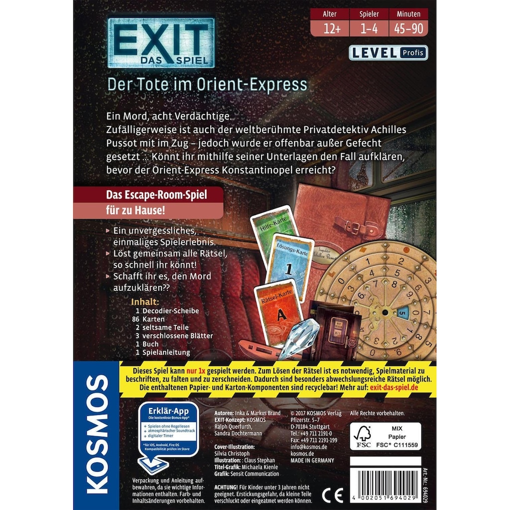Kosmos Spiel »EXIT, Der Tote im Orient-Express«