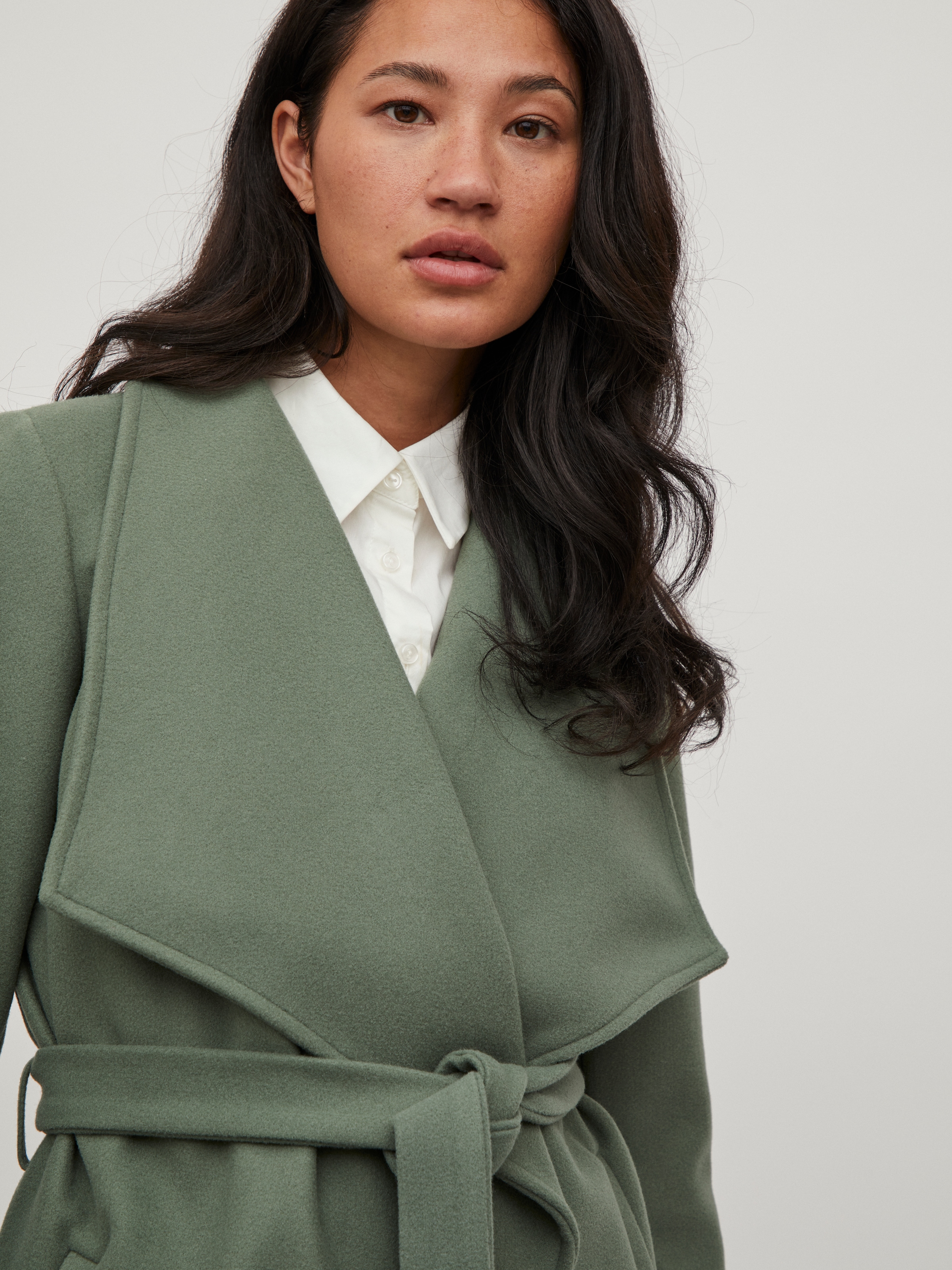 Vila Kurzmantel »VICOOLEY COLLAR BELT COAT - NOOS«