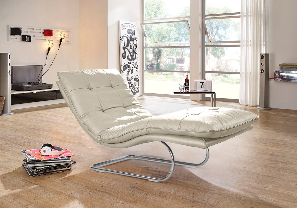W.SCHILLIG Relaxliege »daily dreams«, in Waffelkissen-Optik, wahlweise mit Motor, Freischwingergestell