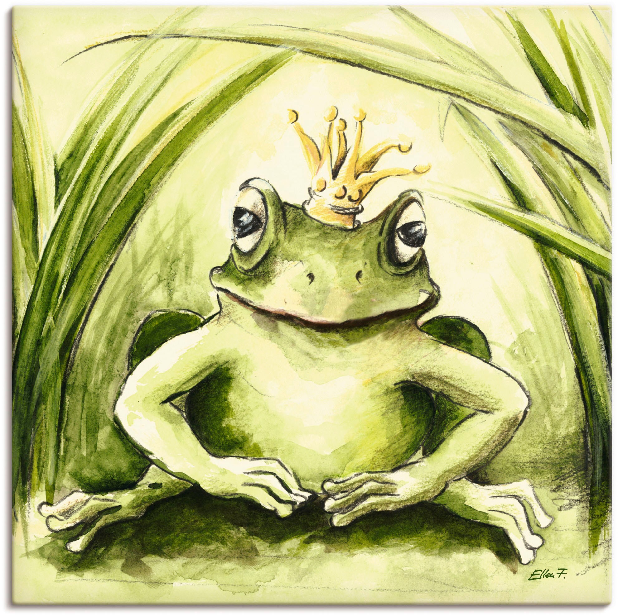 Wandbild »Kleiner Frosch«, Geschichten & Märchen, (1 St.), als Alubild, Outdoorbild,...