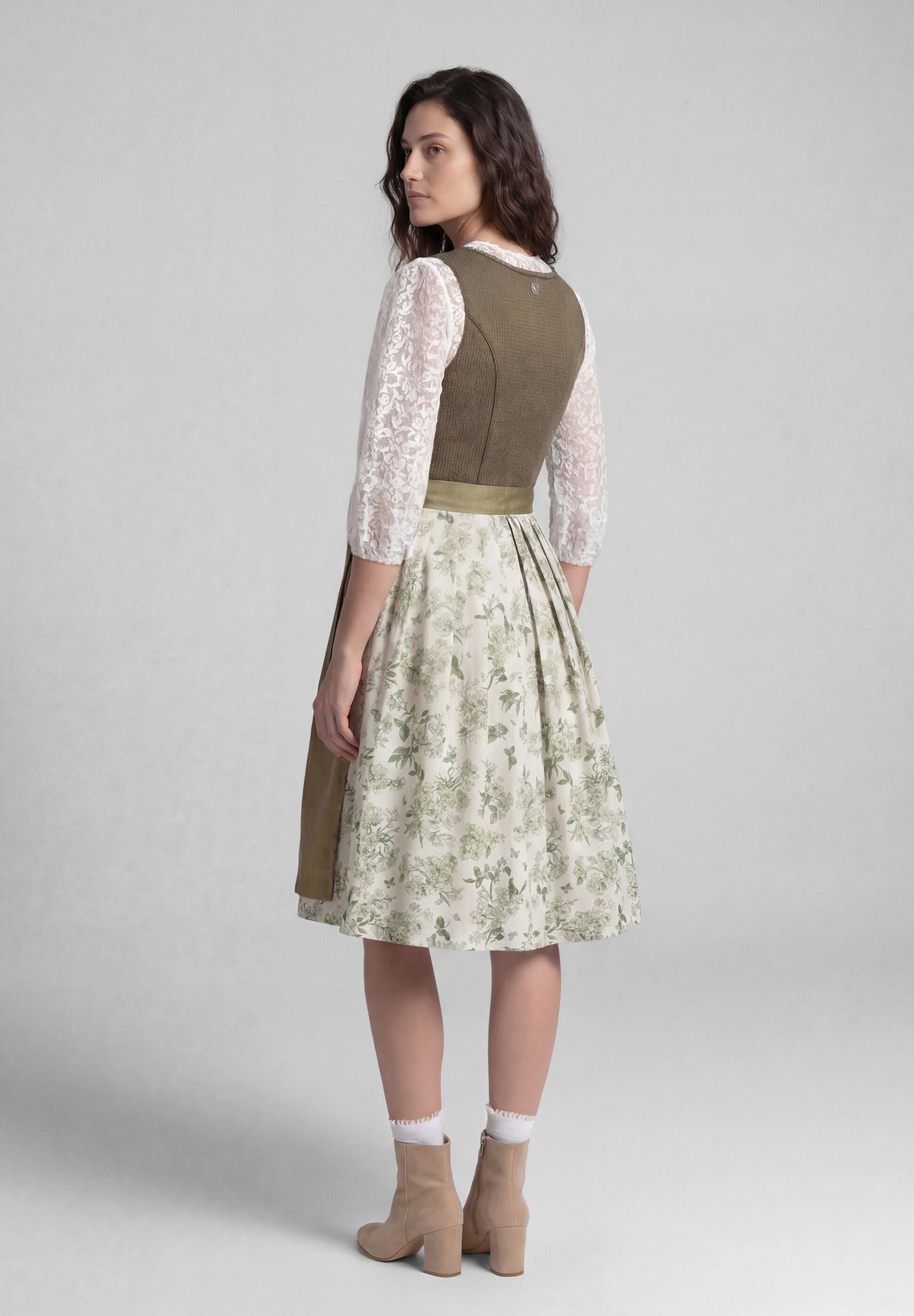 Spieth & Wensky Dirndl »Kirsche« mit dekorativer Schürze