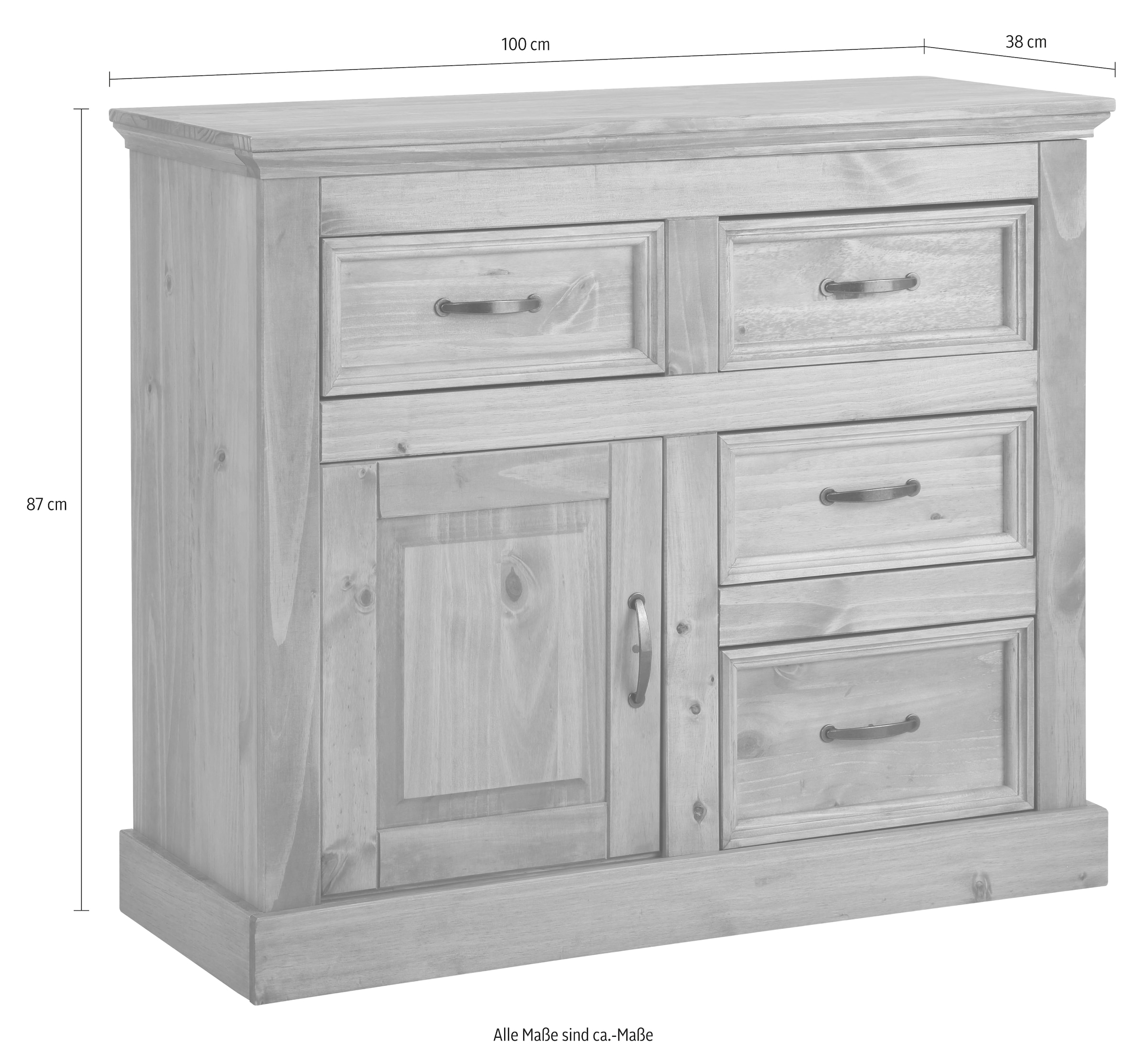 Home affaire Sideboard »Selma«, Kommode, Breite/Höhe 100/87 cm