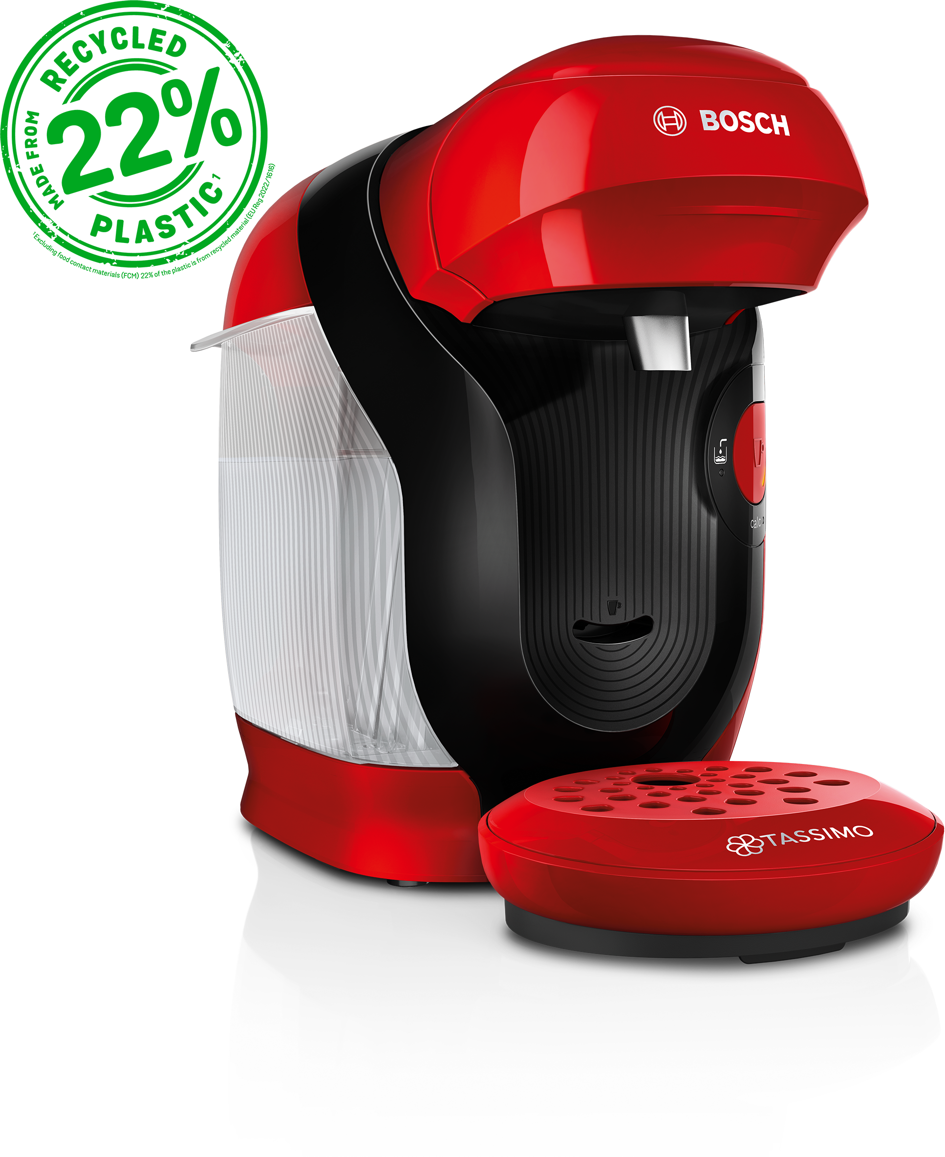 TASSIMO Kapselmaschine »style friendly TAS113E, über 70 Getränke, platzsparend«, nachhaltig, geeignet für alle Tassen, Wassertank 0,7 L, rot/schwarz