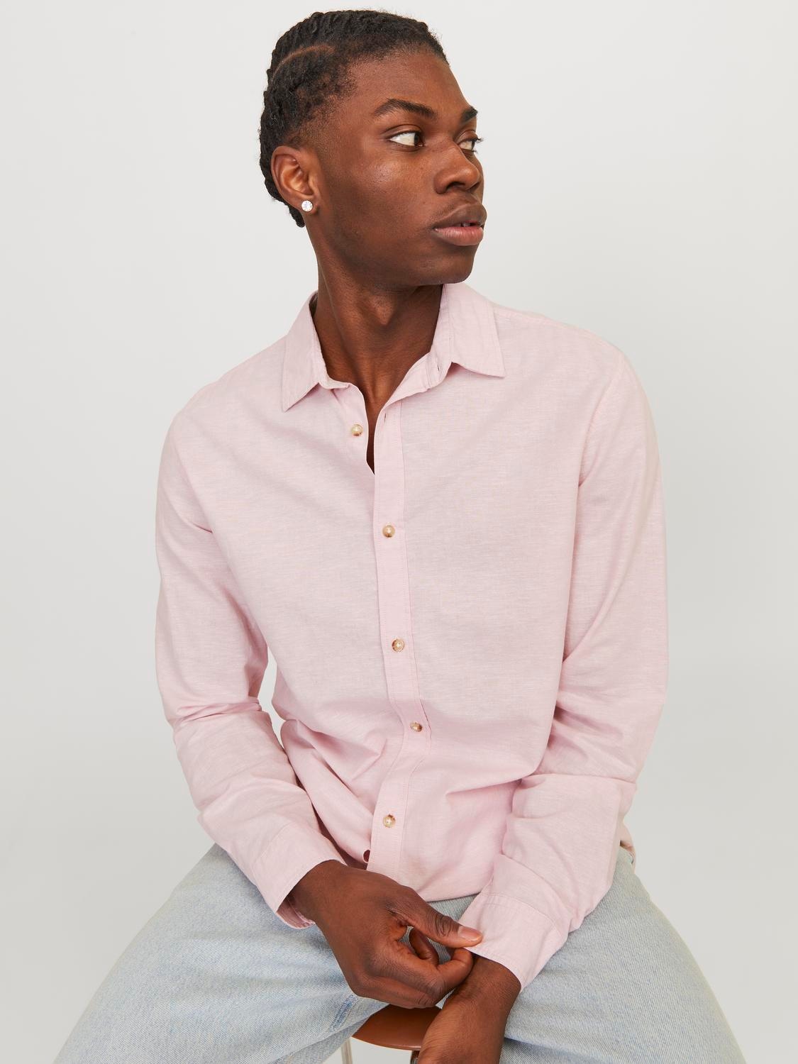 Jack & Jones Langarmhemd »JJESUMMER LINEN BLEND SHIRT LS SN«