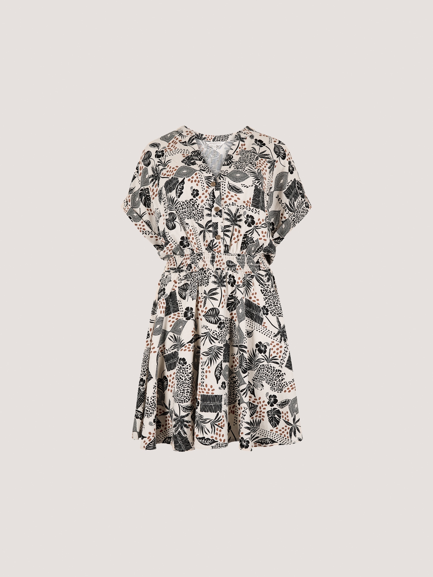 Apricot Druckkleid »Minikleid« mit Smokdetails
