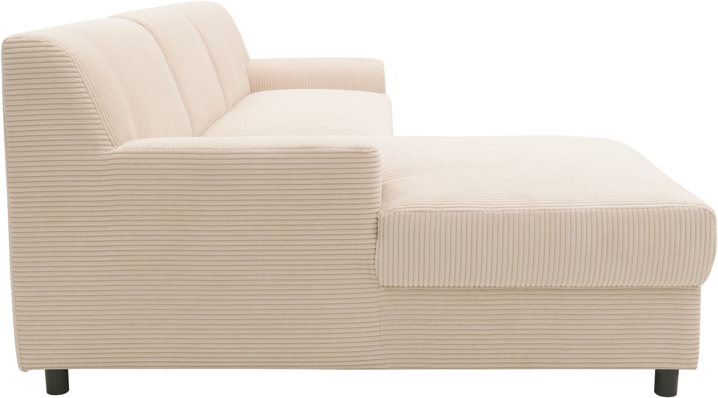 INOSIGN Ecksofa »Turah 2, L-Form, in Cord u. wasserabweisender Microfaser, Federkern«, B/T/H: 241/146/79 cm, incl. Zierkissen, wahlweise mit Bettfunktion