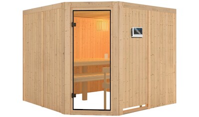 welltime Sauna »Yemi«, (Set), 9-kW-Bio-Ofen mit ext. Steuerung kaufen