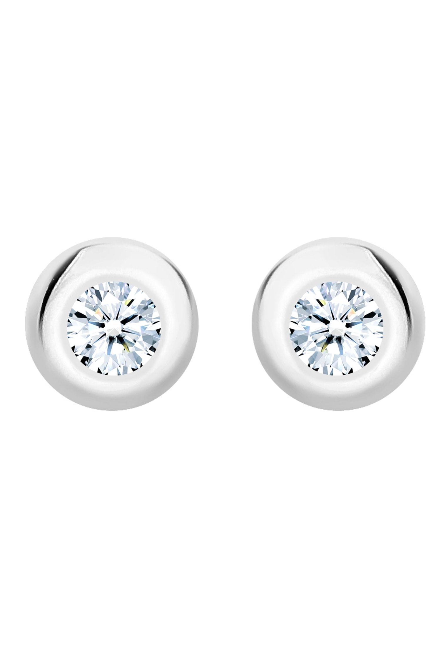 Elli DIAMONDS Paar Ohrstecker »Ohrringe Ohrstecker Diamant Diamant Weiß Brillantschliff (0.06 ct) 925 Sterling Silber«