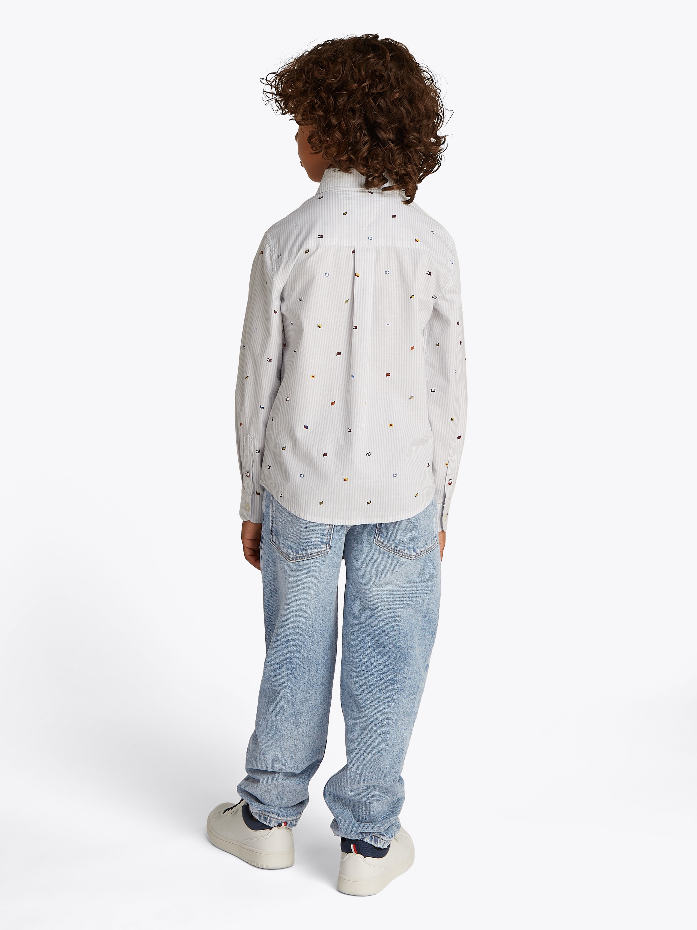Tommy Hilfiger Straight-Jeans »ARCHIVE BARREL FIT MIDBLUE JEANS«, in hellblauer Waschung, mit Logo-Badge