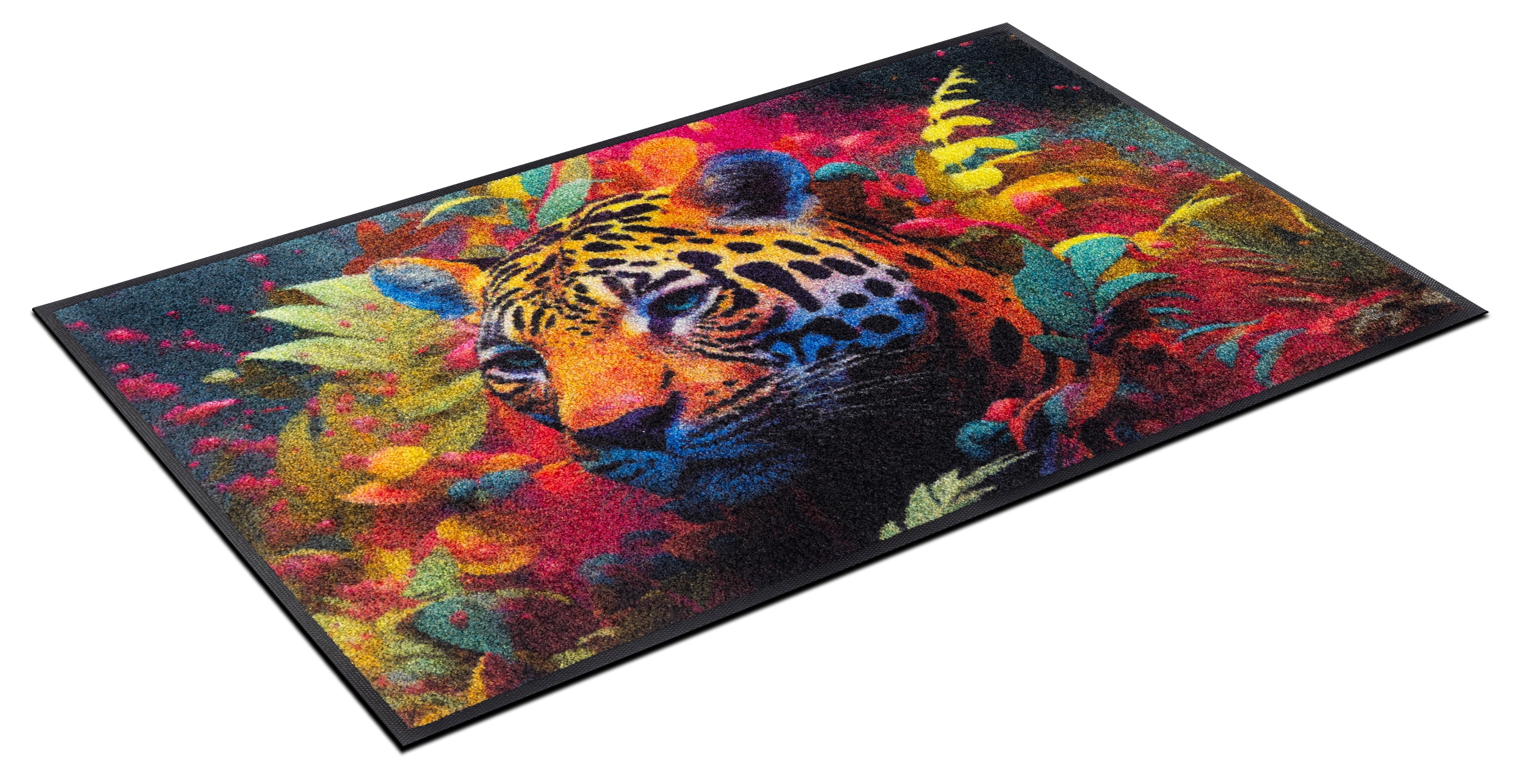 wash+dry by Kleen-Tex Fußmatte »Leopy McLeopard« rechteckig 7 mm Höhe