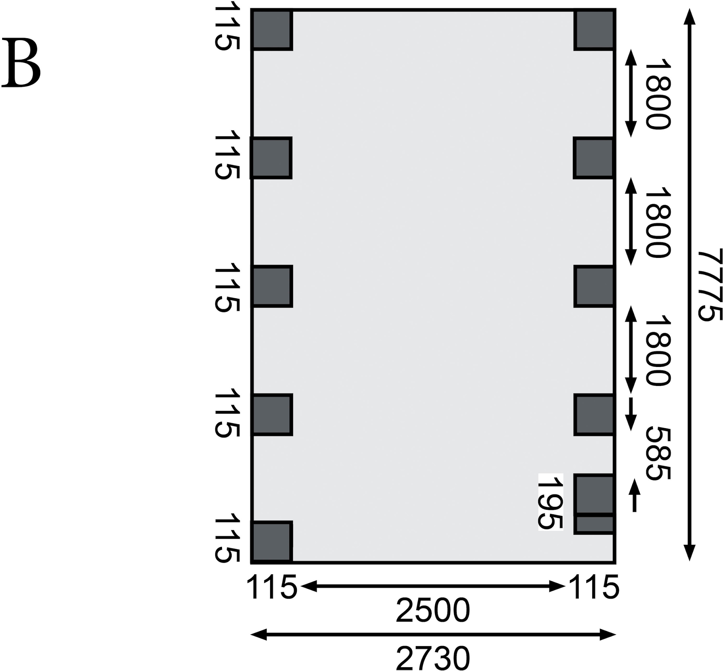 Karibu Einzelcarport »»Classic 3 SET« Variante B, kesseldruckimprägniert« Massivholz 250 cm KDI aus Masivholz