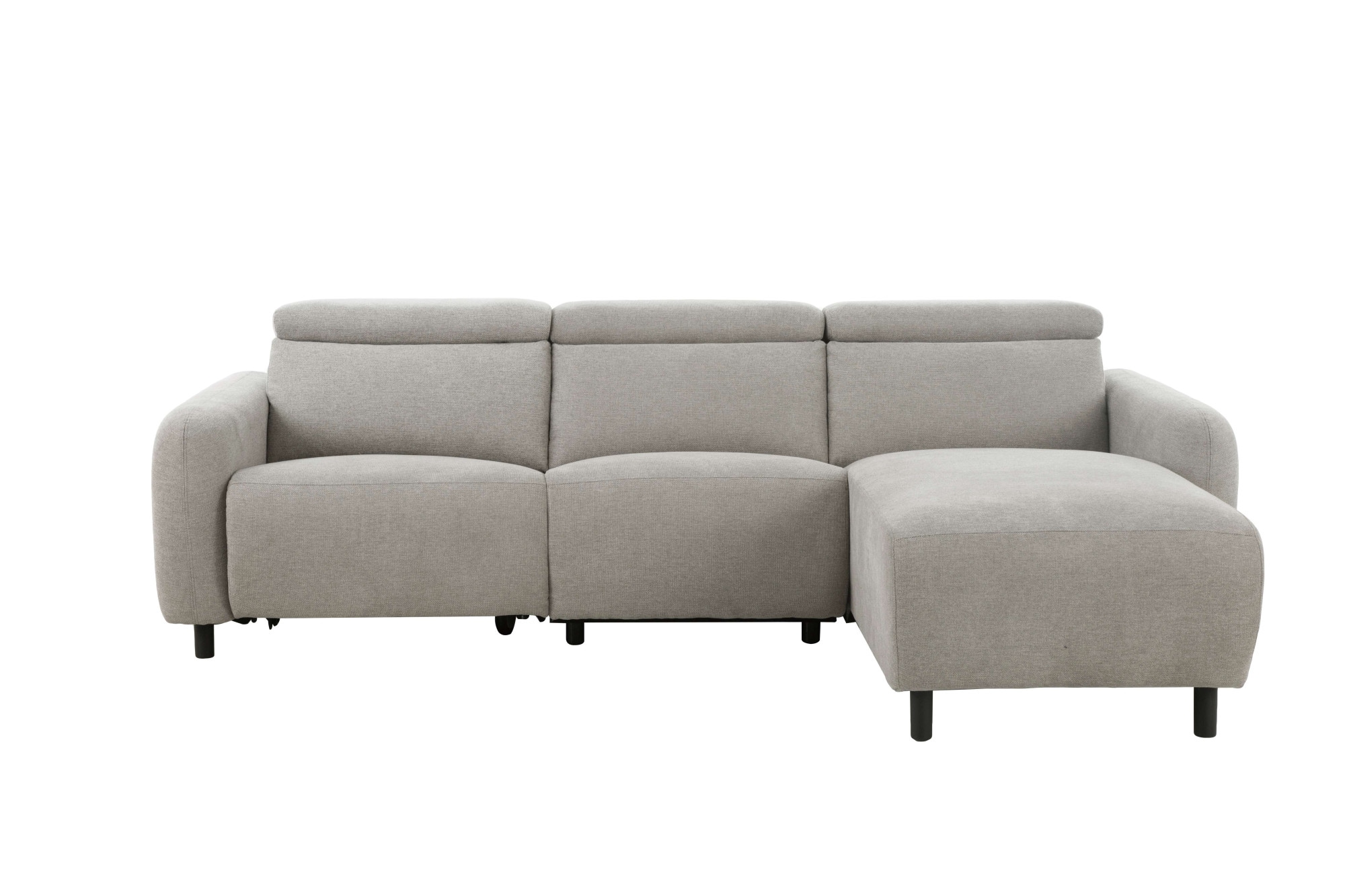 Home affaire Ecksofa »SKAANE Struktur, L-Form, 274 cm, manuelle u. elektrische Funktion,«, rundes Design, Kopfteilverstellung, Federkernpolsterung