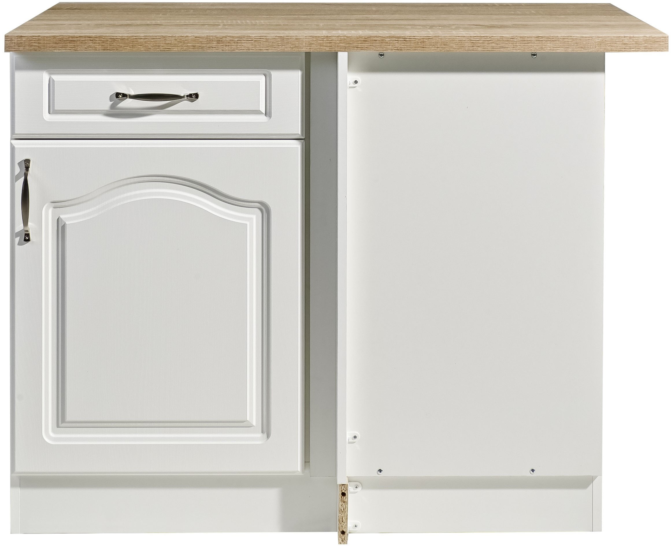 wiho Küchen Eckunterschrank »Linz«, 100 cm breit, Planungsmaß 110 cm, in Landhaus-Optik