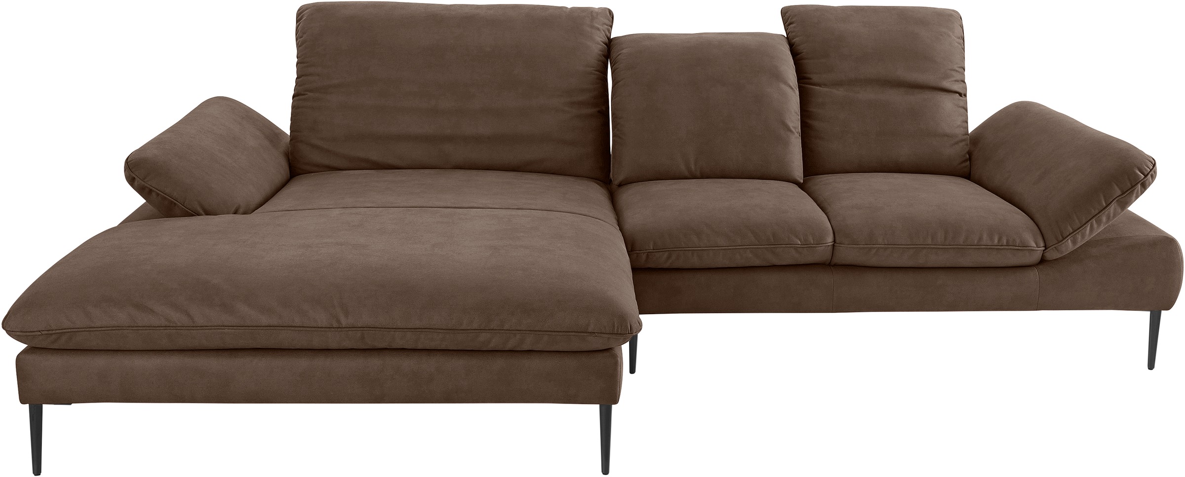 W.SCHILLIG Ecksofa »enjoy&MORE, Designsofa, elegant und bequem, L-Form«, Sitztiefenverstellung, Füße schwarz pulverbeschichtet, Breite 310 cm