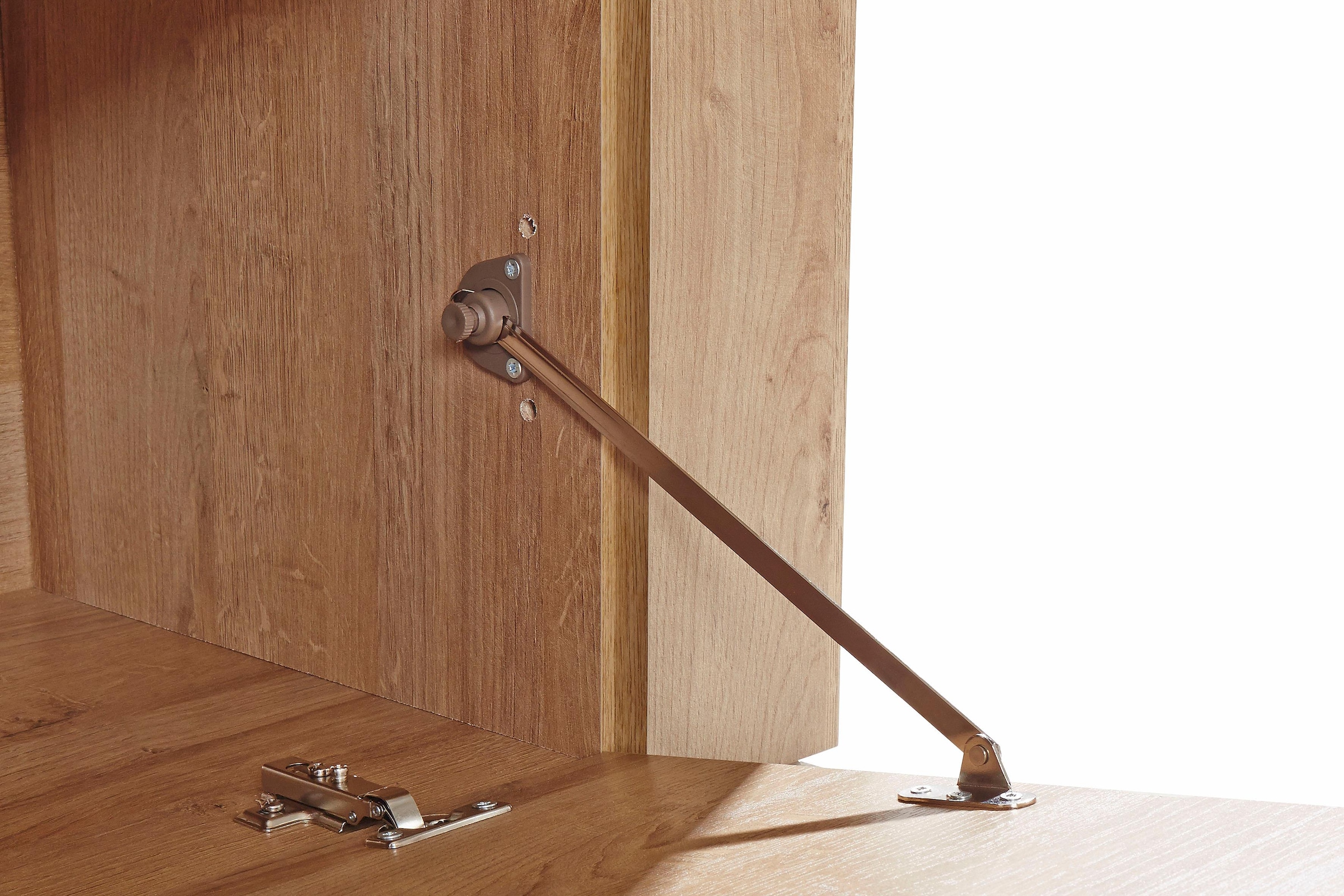 Home affaire Lowboard »Larona, zeitloses TV Board mit 1 Klappe und 2 offenen Fächern«, Breite 140 cm, Fernsehbank, viel Stauraum, dekorative Rahmenoptik