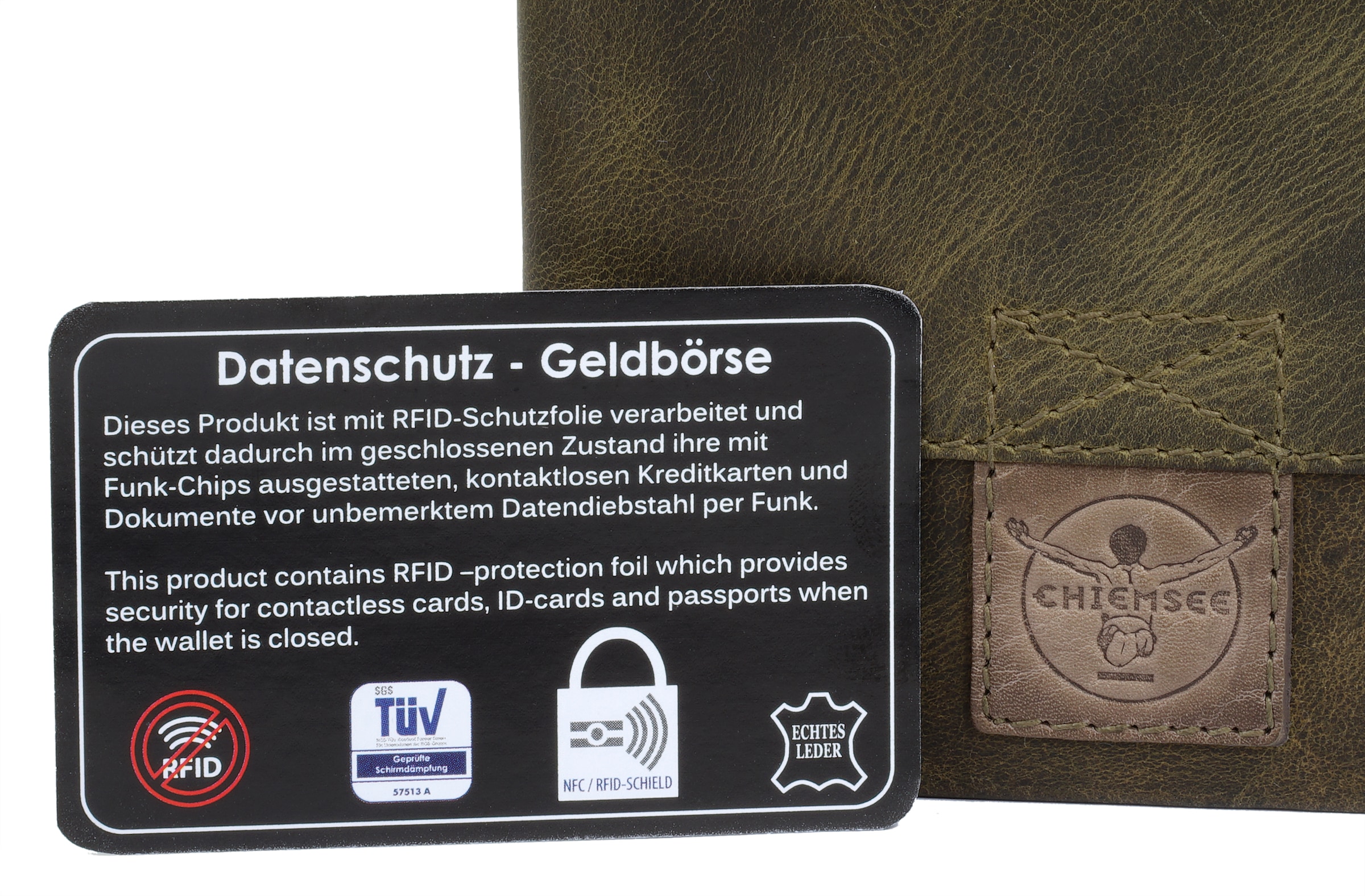 Chiemsee Geldbörse, echt Leder