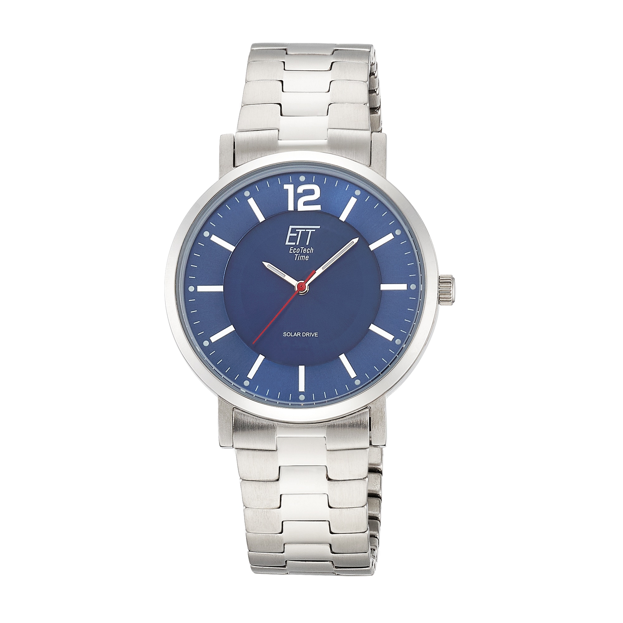 ETT Solaruhr Armbanduhr, Damenuhr, Herrenuhr, Partneruhr, Edelstahlarmband