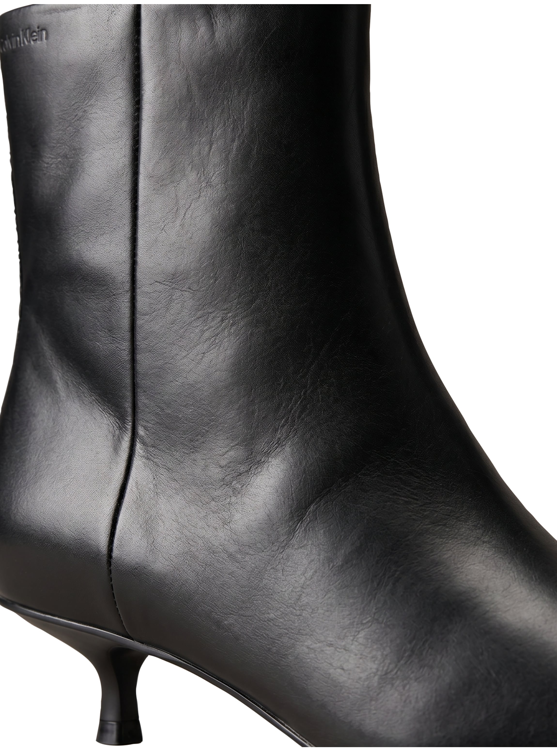 Calvin Klein Stiefelette »KITTEN HEEL ANKLE BOOT LTH«  Abend-Stiefelette, Festtagsschuh in spitzer Form
