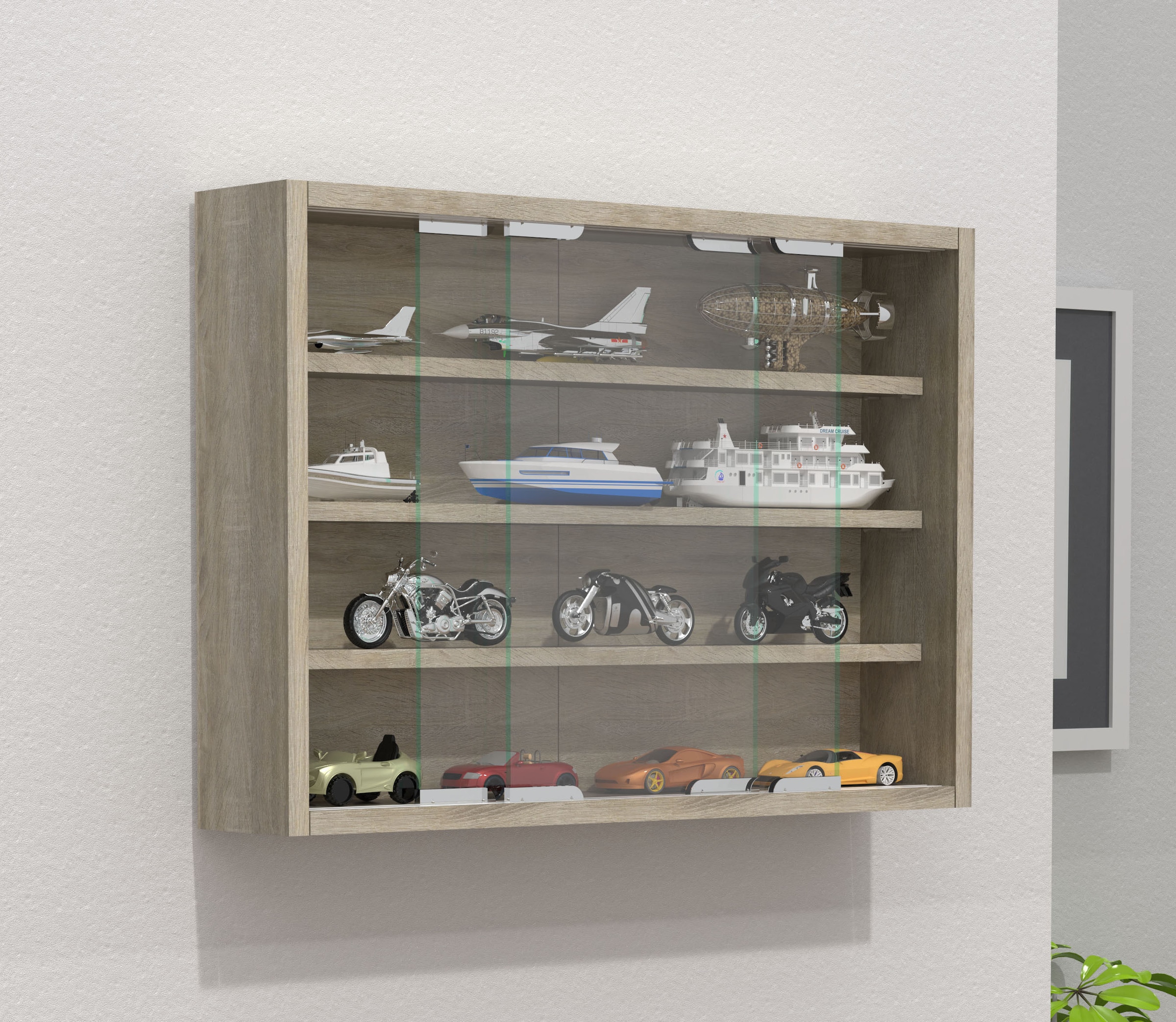 VCM Wandregal »Hängevitrine Wandvitrine Sammel Deko Agisa M«