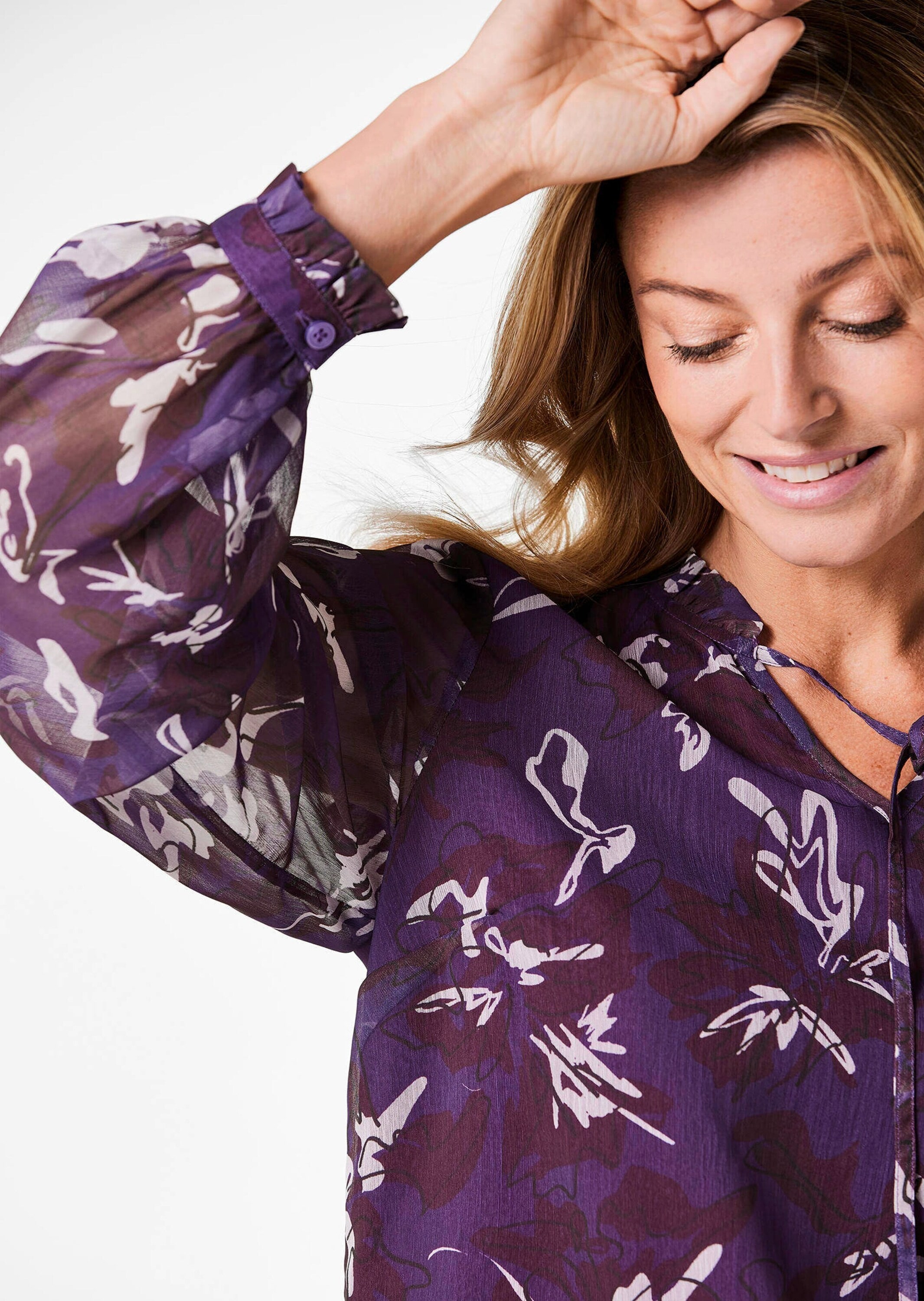 GOLDNER Chiffonbluse »Kurzgröße Bluse«