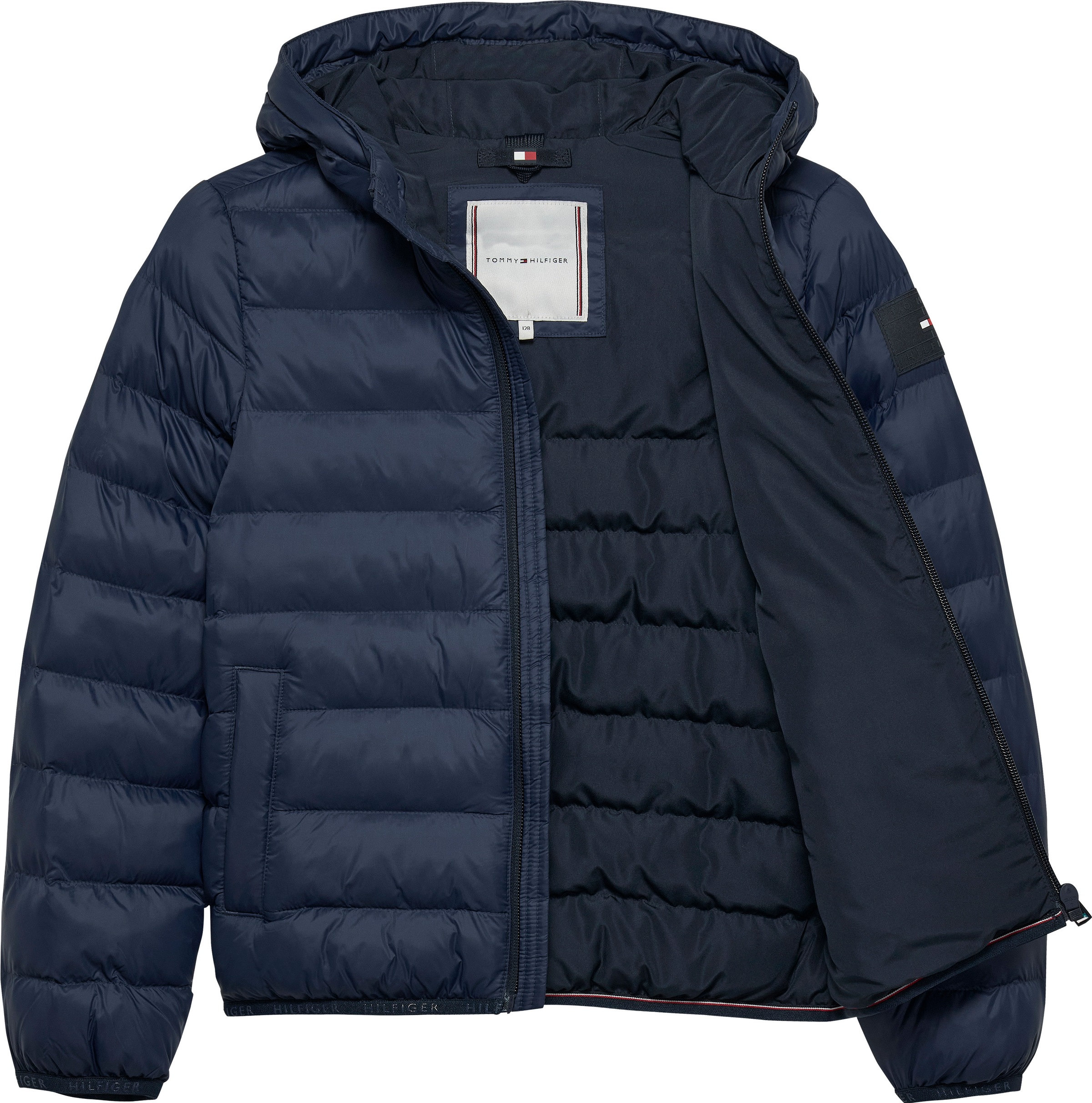 Tommy Hilfiger Steppjacke »U LIGHT DOWN HOODED JACKET«, mit Kapuze, Kinder bis 16 Jahre