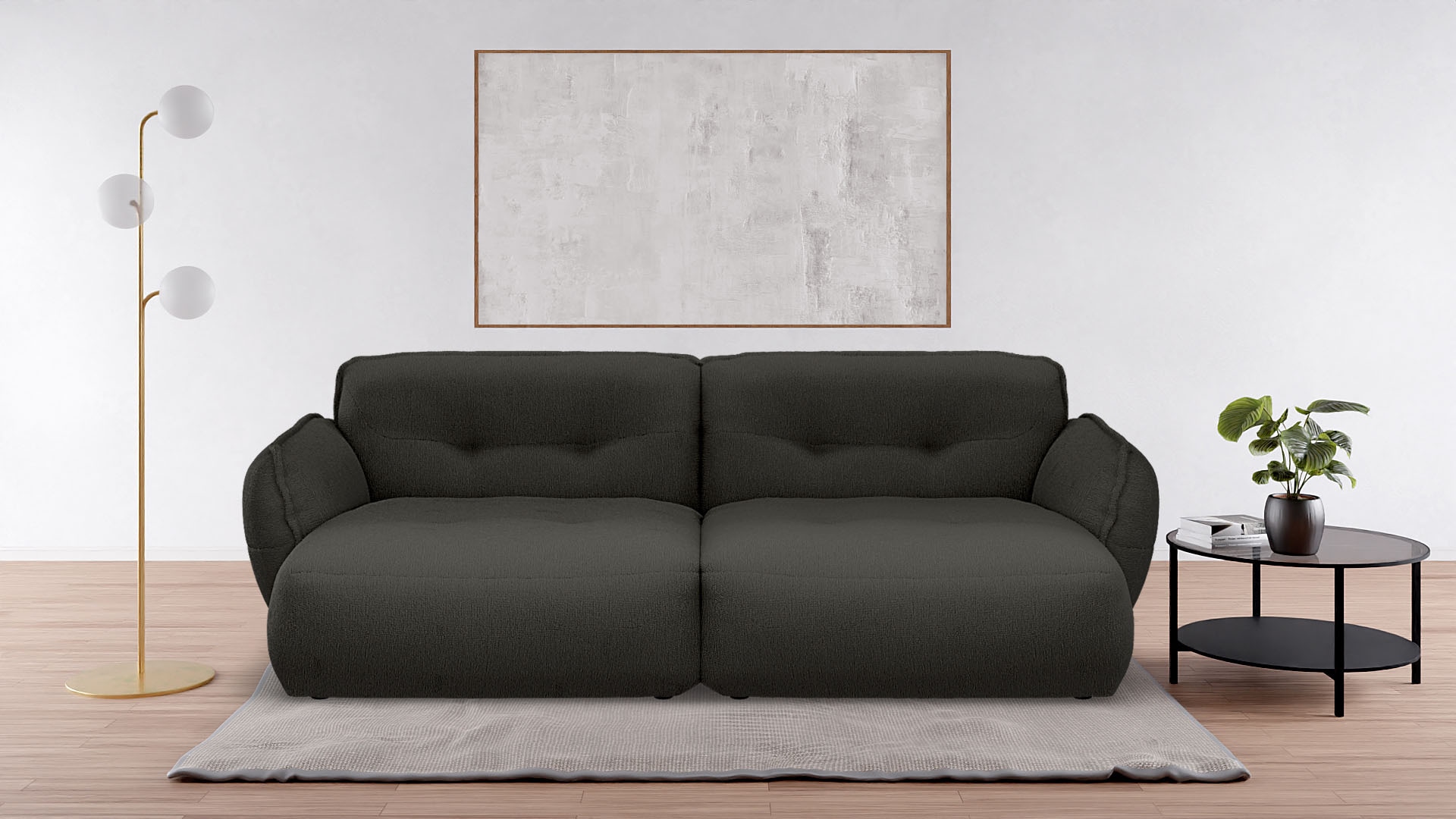 Big-Sofa »Be Fluffy«, Softes Sitzgefühl, moderne Kedernaht, hochwertiger Bezug