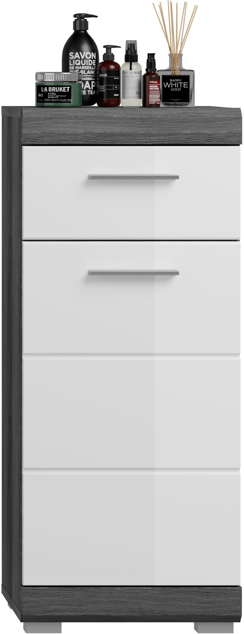 INOSIGN Badmöbel-Set »Siena, 4 teilig, bestehend aus:«, (Set, 4 St., TOPSELLER!), Waschbeckenunterschrank, Spiegel, Unterschrank, Hängeschrank