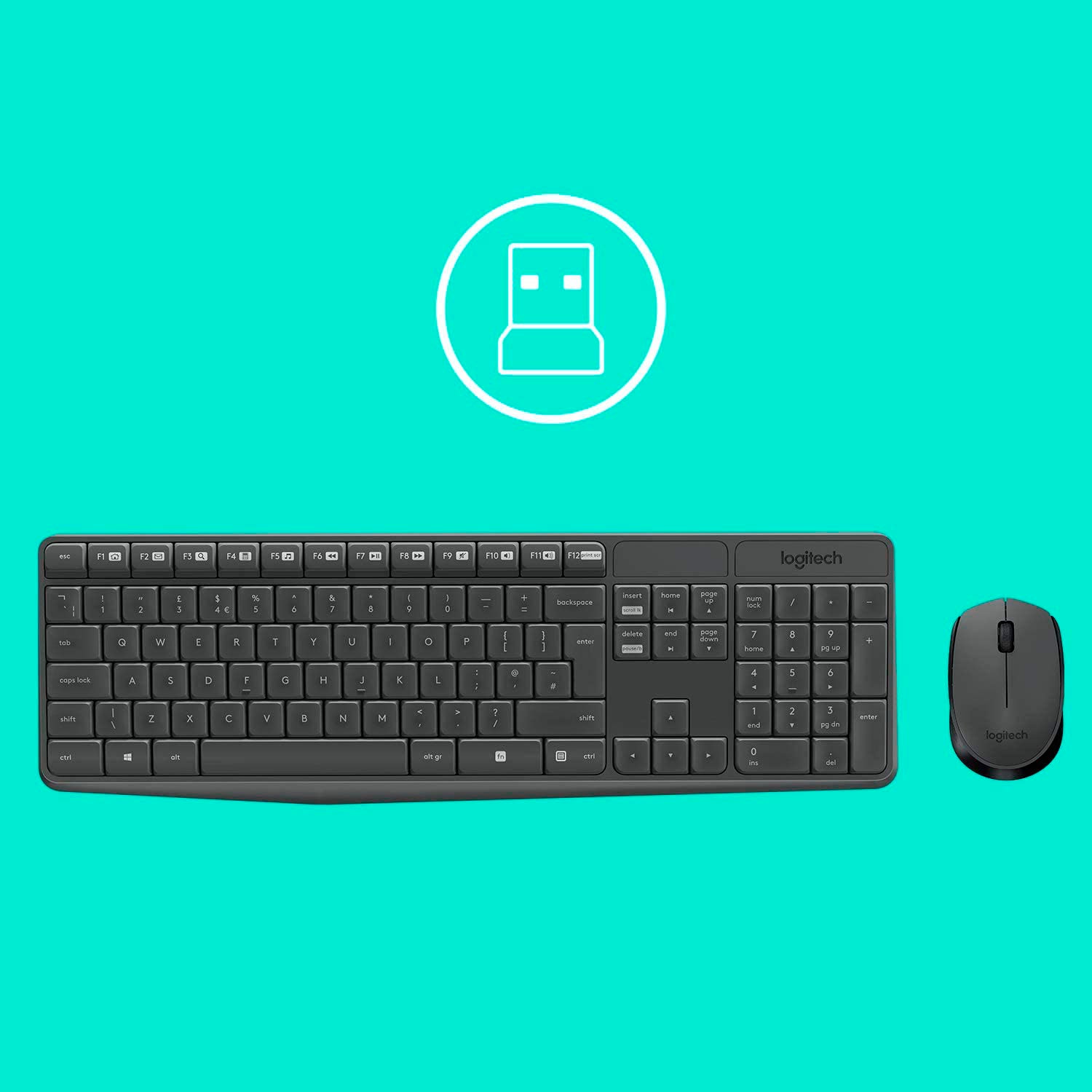 Logitech Tastatur »Wireless Combo MK235 - DE-Layout«