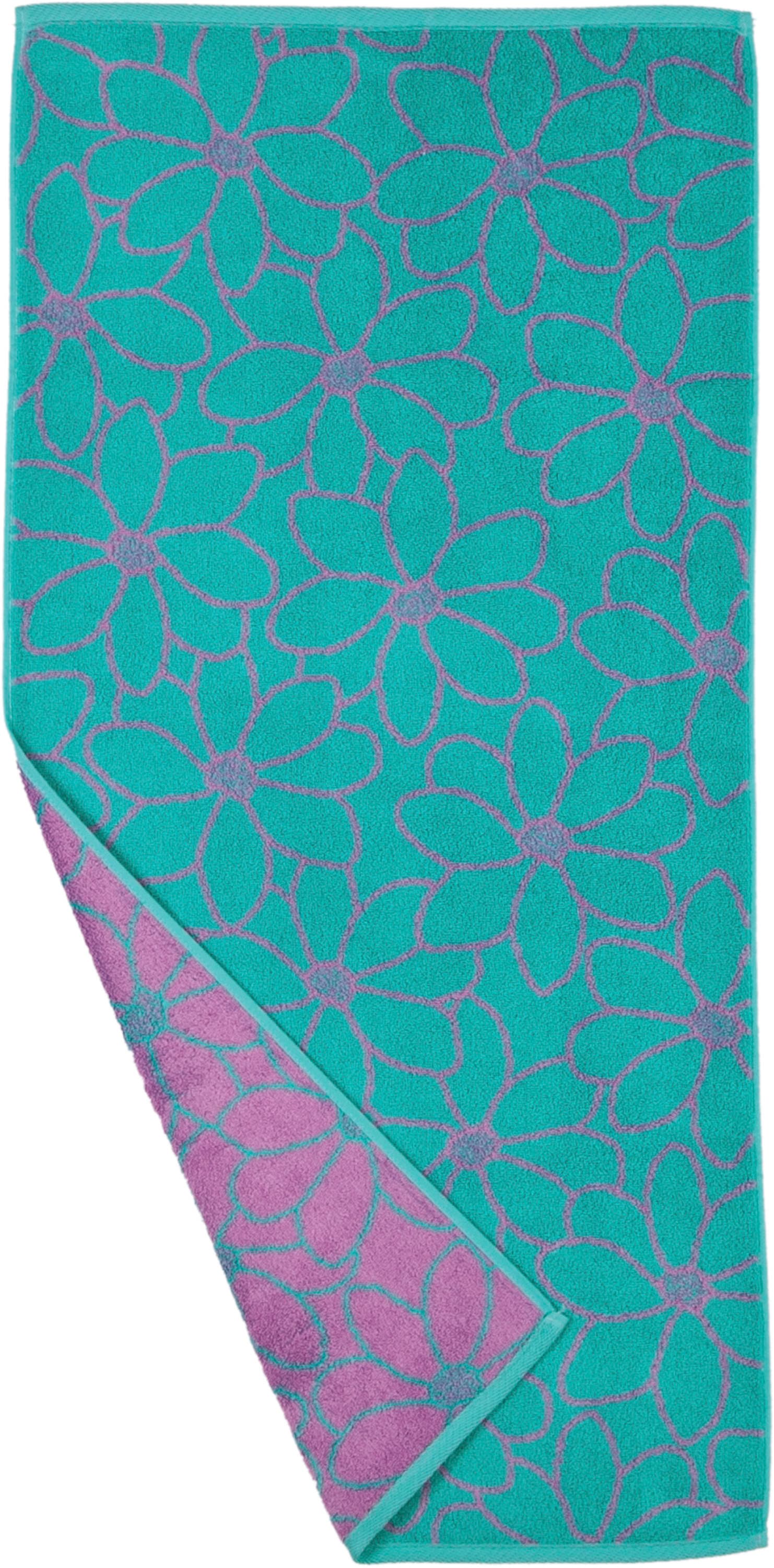 ROSS Handtücher »Blütenfond«, (2 St.), Mako-Baumwolle feinster aus