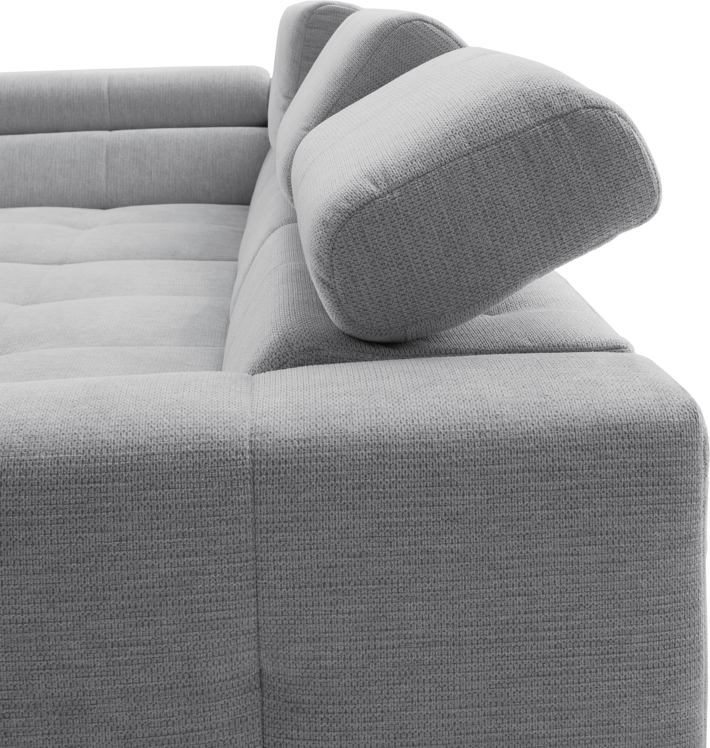 Home affaire Ecksofa »Claya Move, L-Form, Kopf- & Rückenverstellung, Breite 282 cm« Moderne Steppung, weicher Polsteraufbau & saugroboterfreundliche Höhe